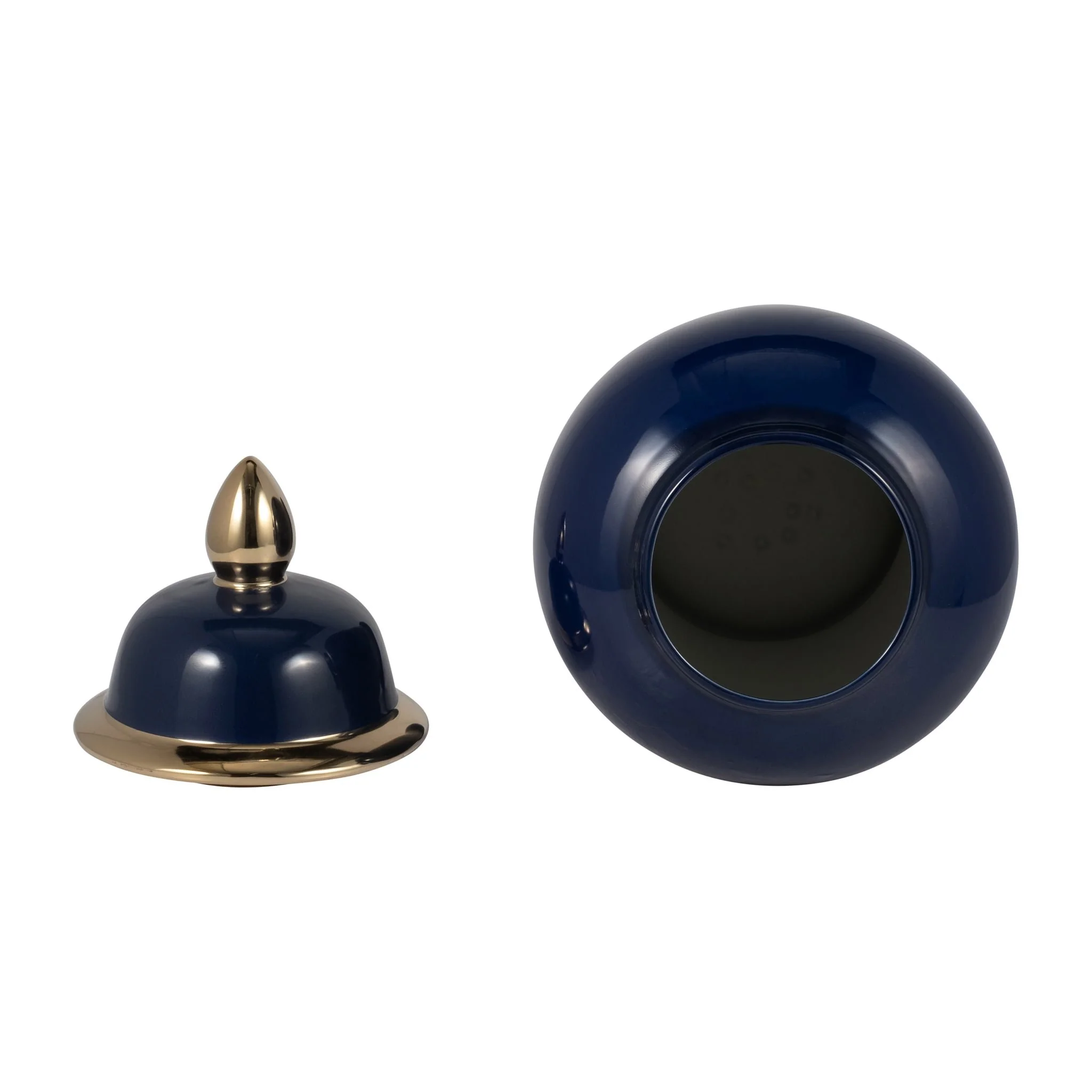 Cer, 18" Temple Jar, Navy/gold - Image 5