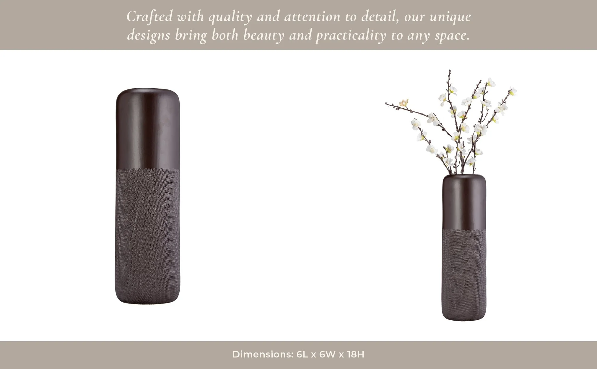 Cer, 18"h Grooved Vase, Java - Image 10