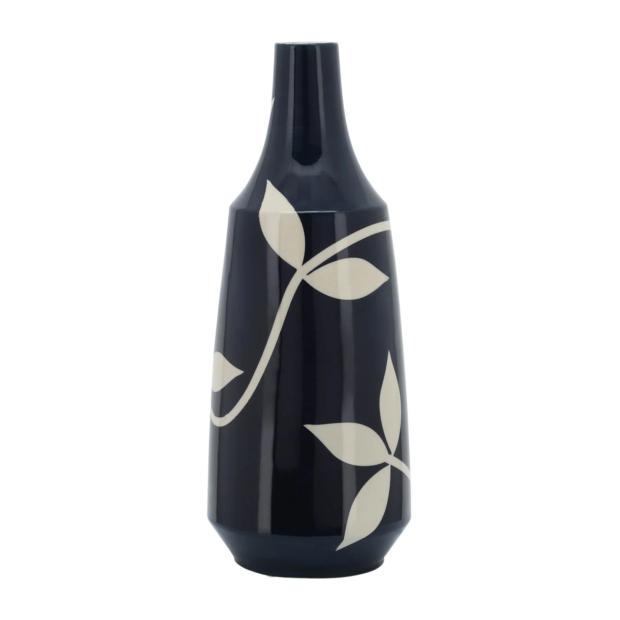 Cer, 19" Leaf Vase, Blue - Image 4