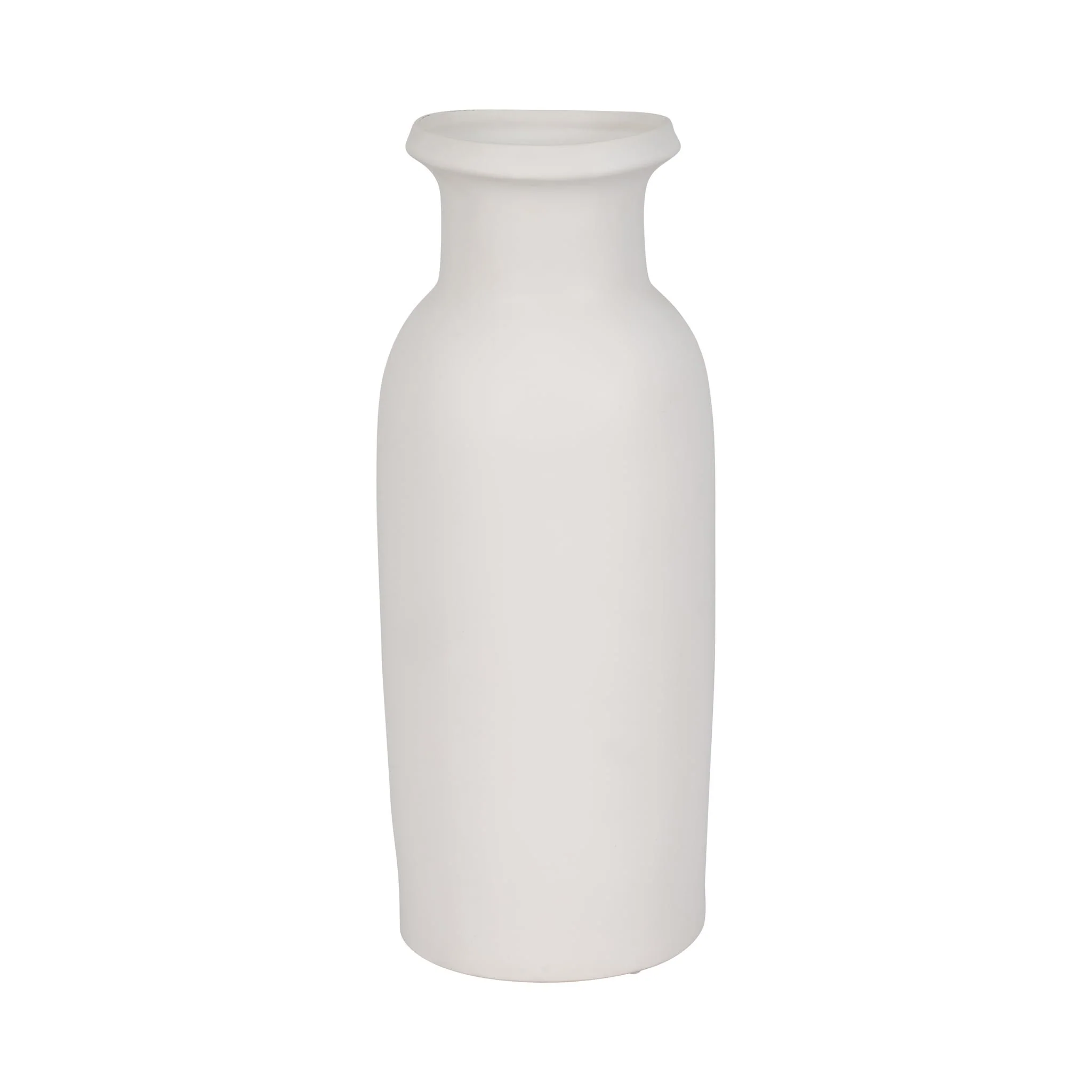 Cer, 20"h Tall Slim Vase, White