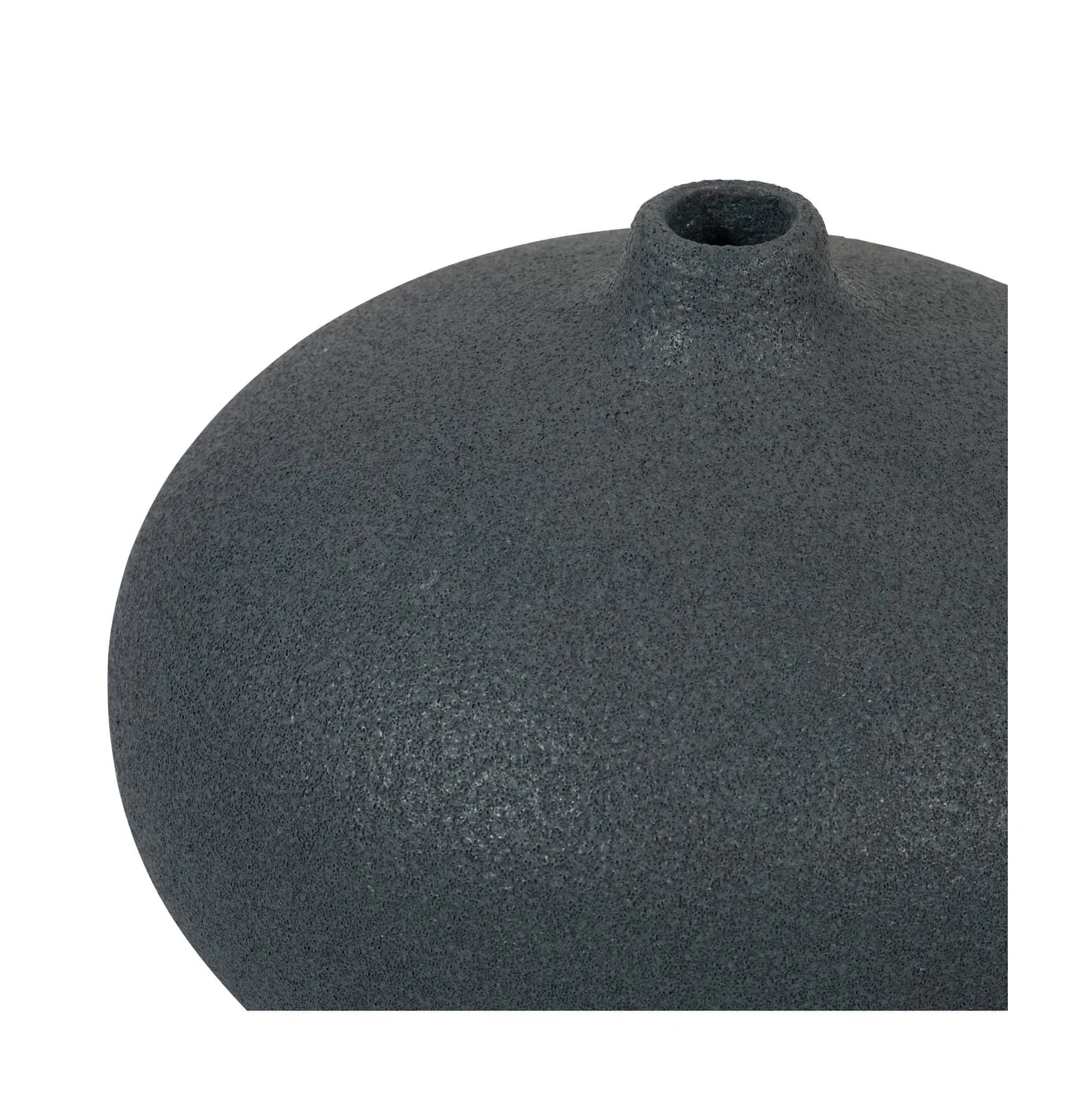 Cer, 5" Round Volcanic Vase, Denim Navy Blue - Image 4