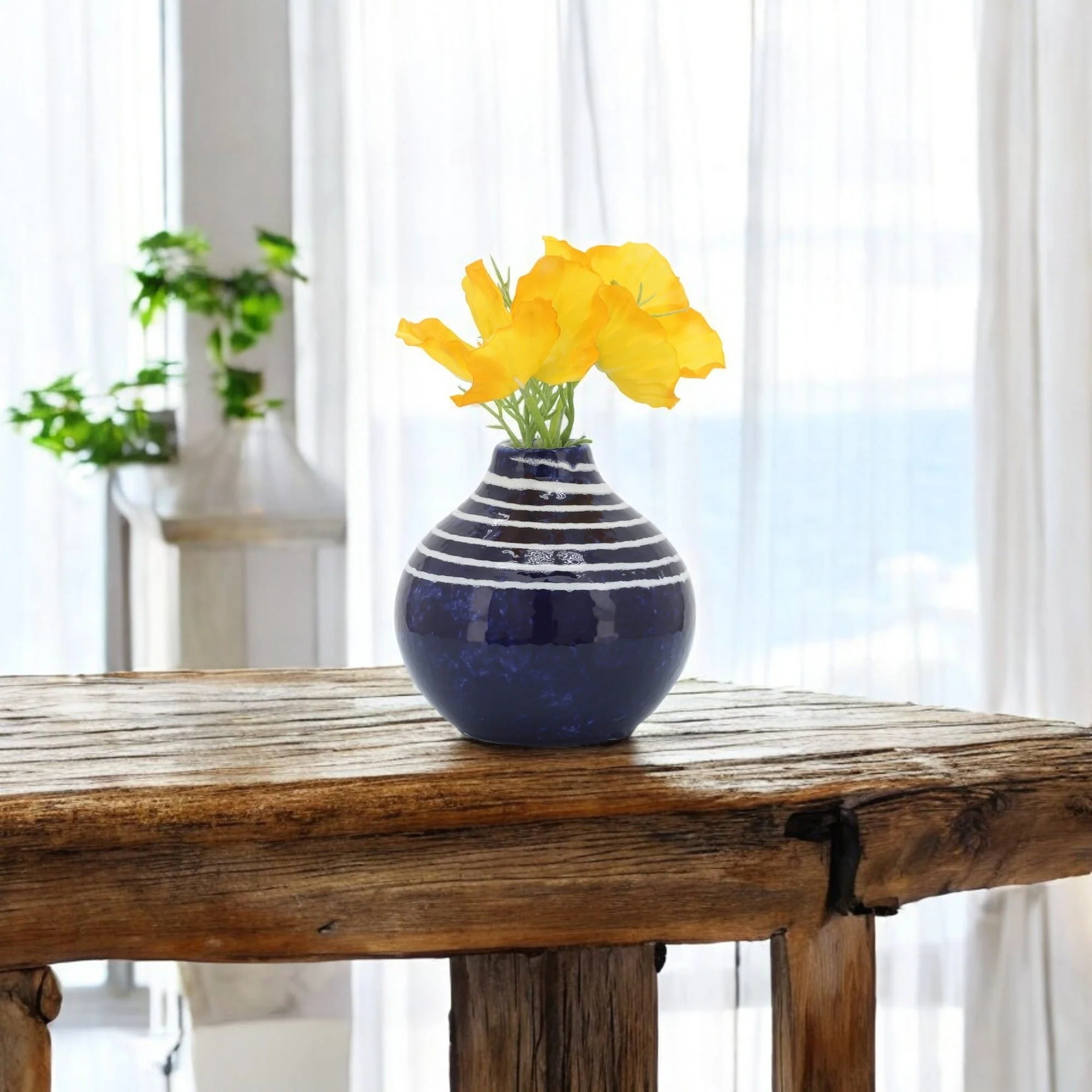 Cer, 5"h Primeval Vase, Blue - Image 9