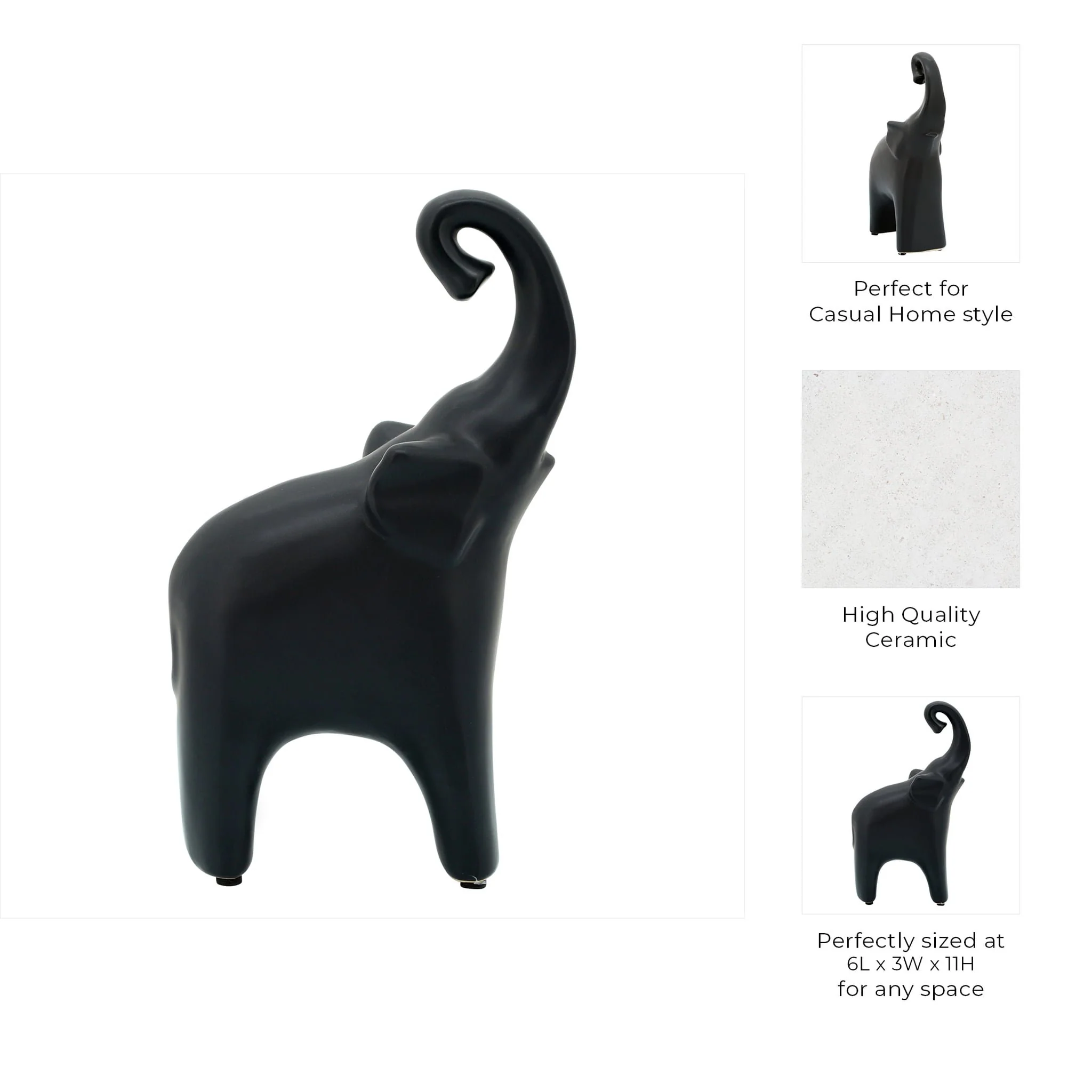 Cer, 6x11"  Elephant Matte Black - Image 8