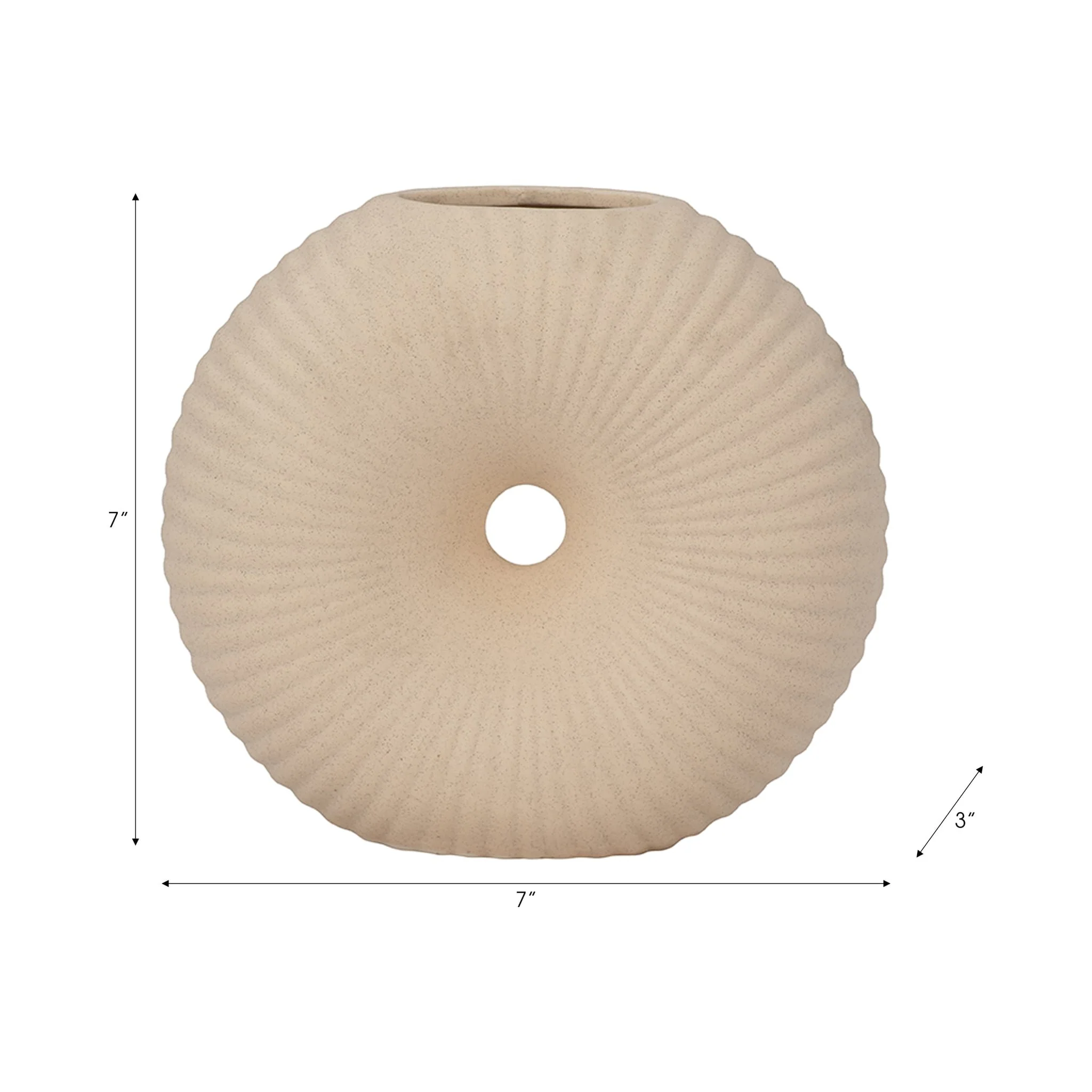 Cer, 7" Donut Hole Vase, Cotton - Image 8