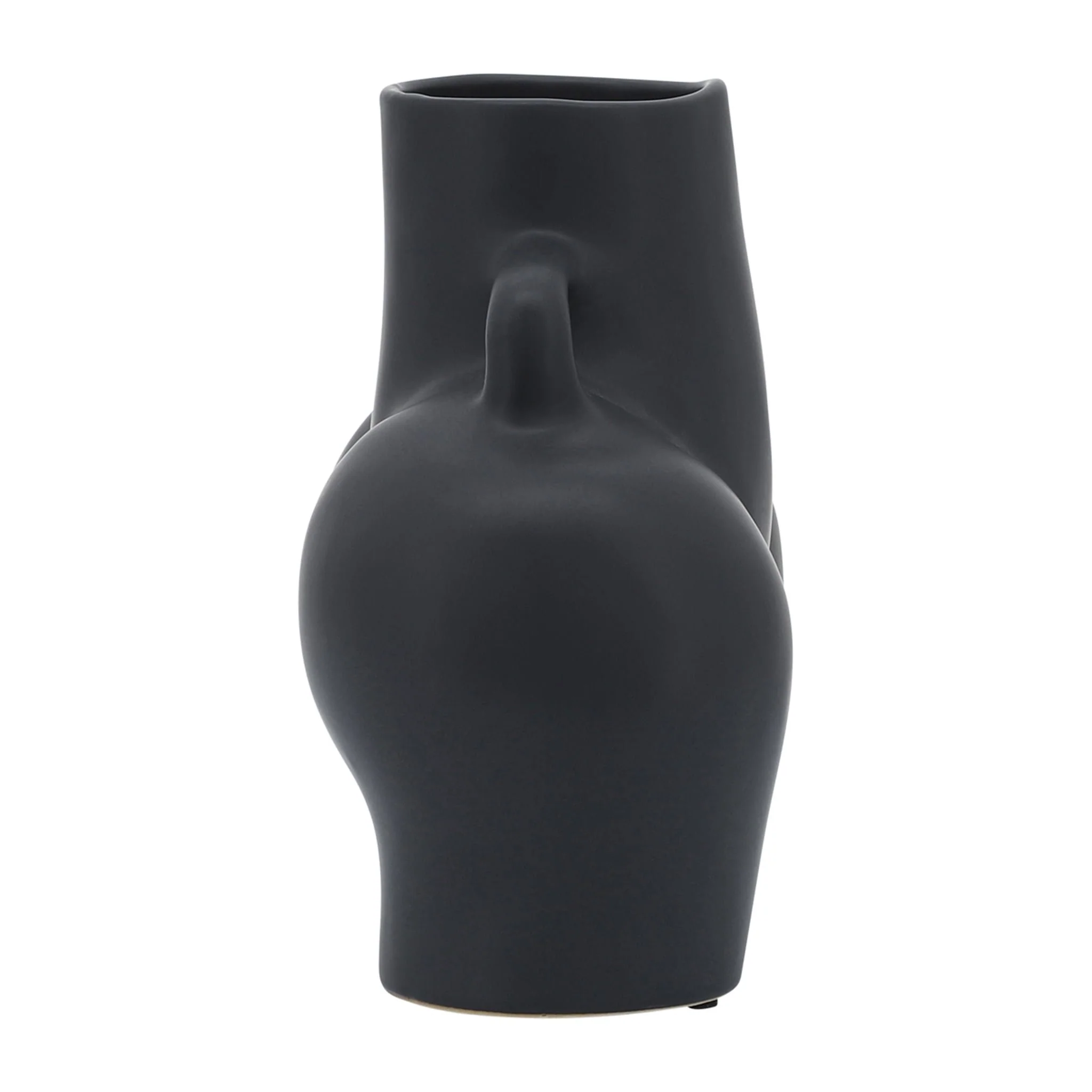 Cer, 7" Half Body Vase, Black - Image 4