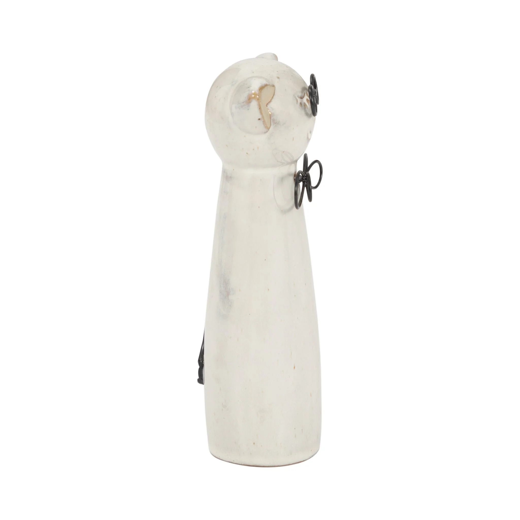 Cer, 7"h Cat W/ Glasses, Beige - Image 3