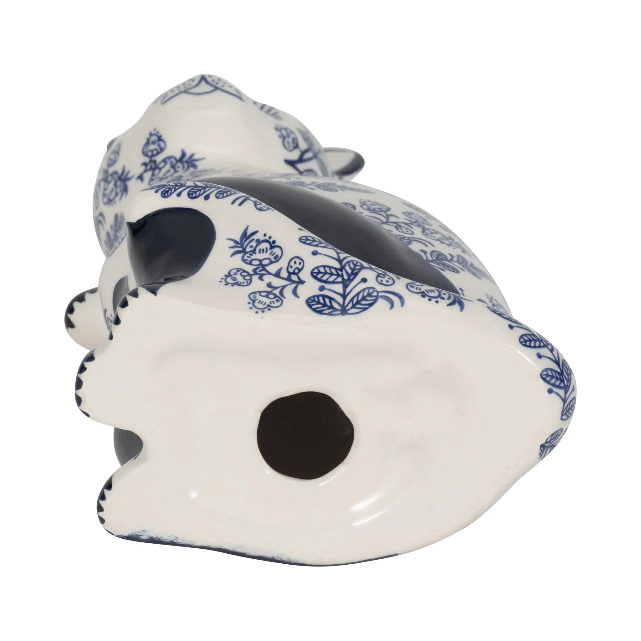 Cer, 8" Sitting Chinoiserie Cat, Blue/white - Image 7