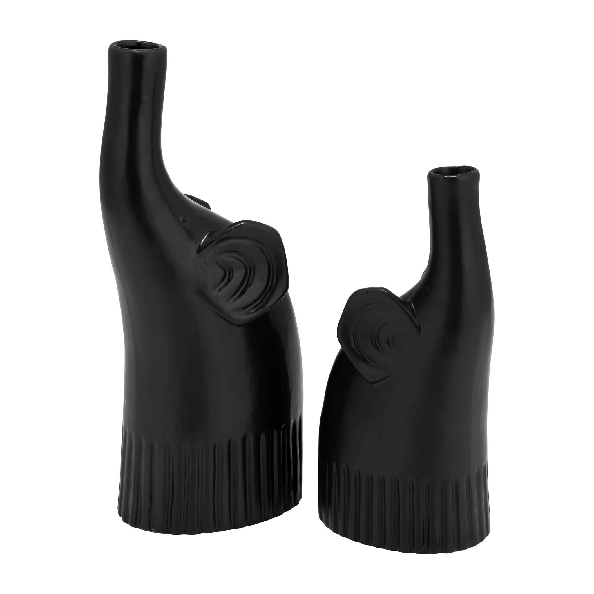 Cer,9",elephant Deco,matte Black - Image 8