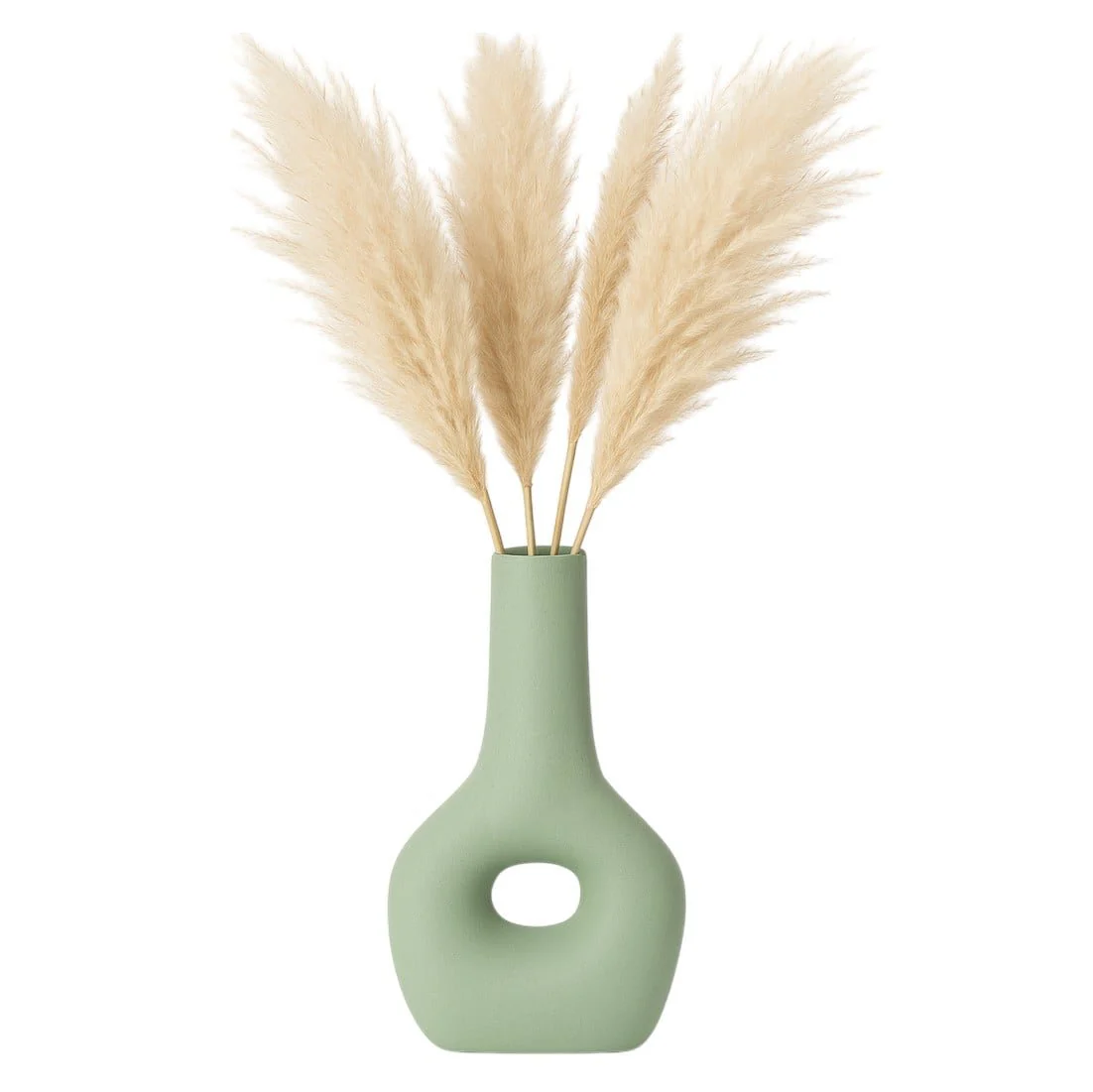 Cer, 9" Open Cut-out Nomad Vase, Dark Sage - Image 2