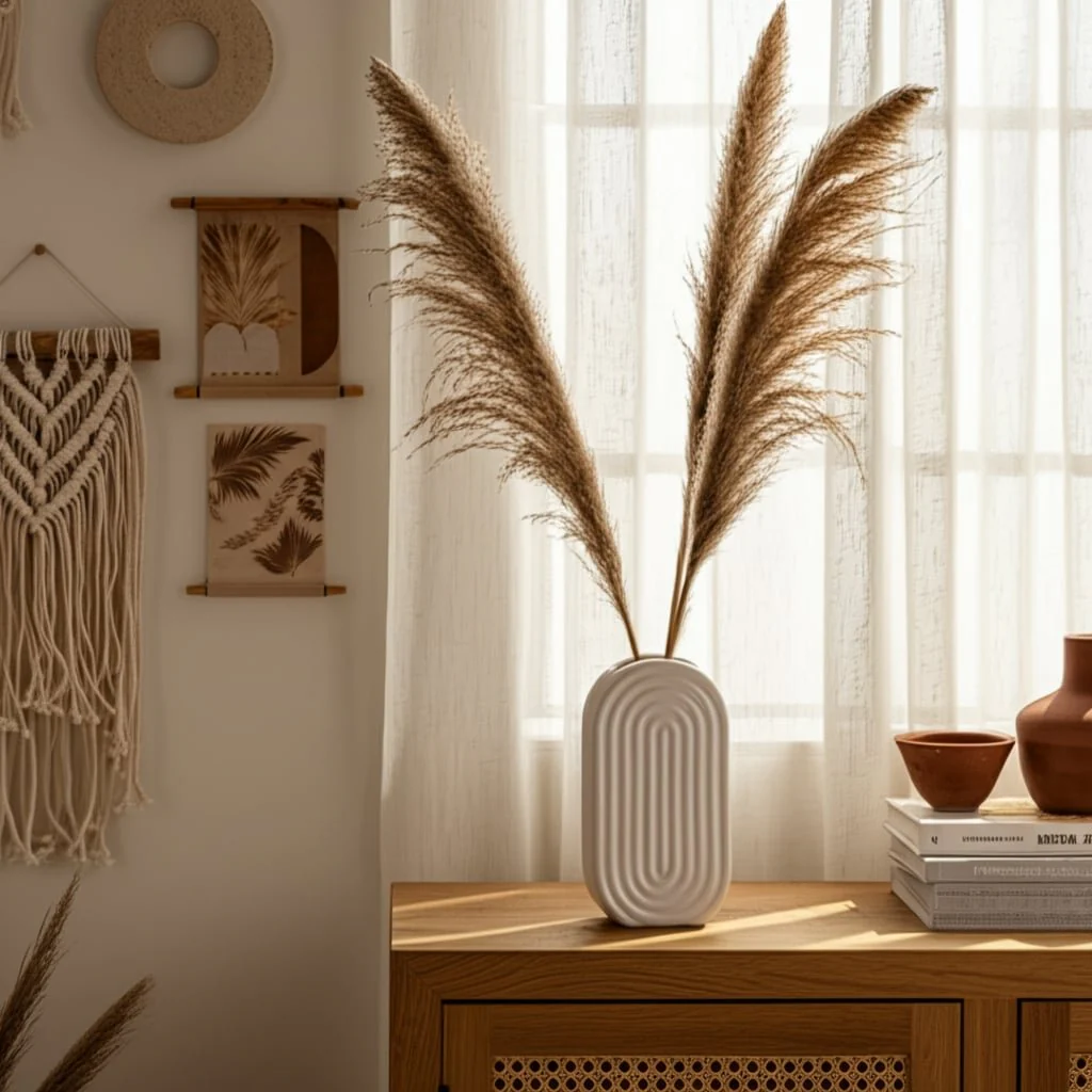 Cer, 9" Oval Ridged Vase, White - Image 11