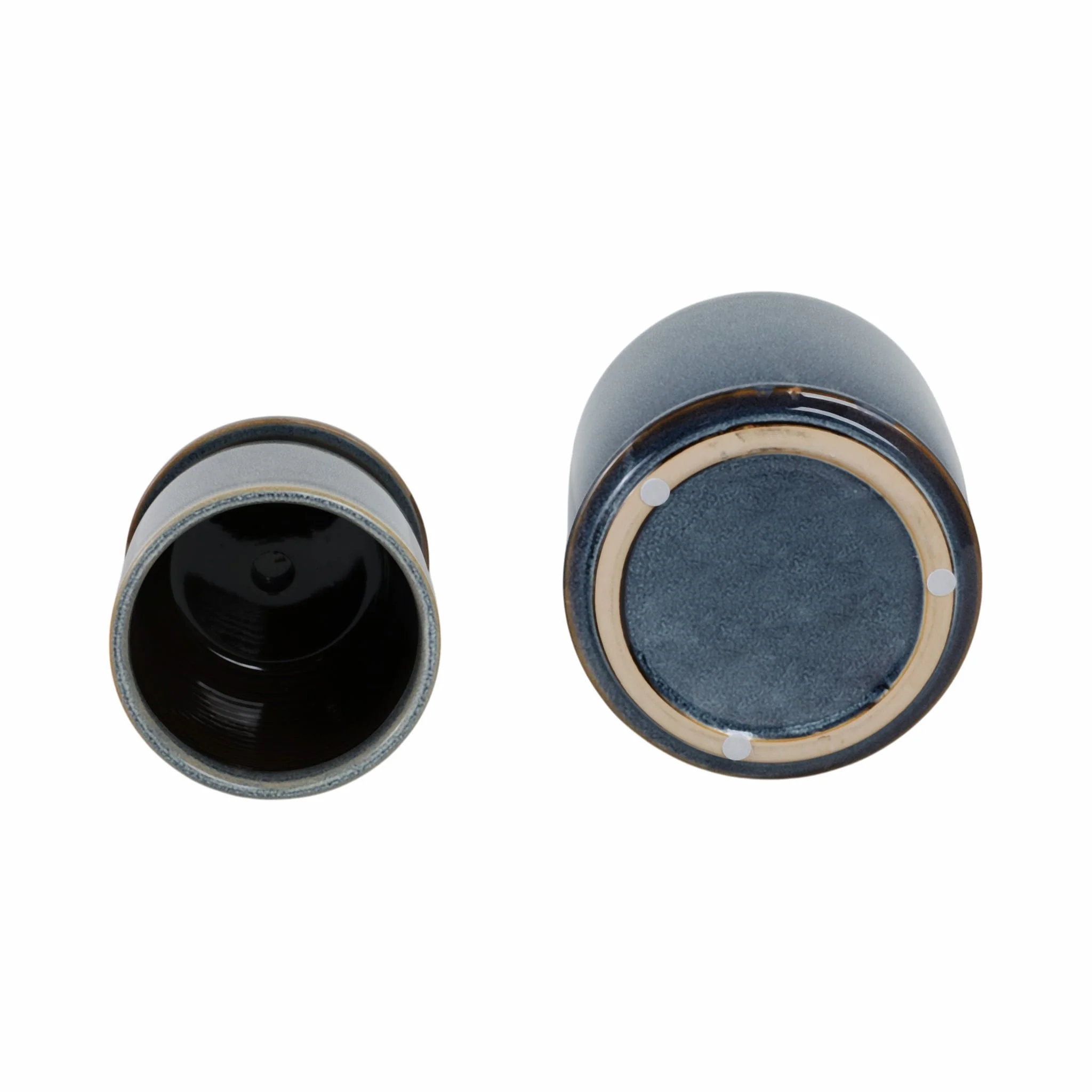 Cer, S/2 5/6" Planter W/ Saucer, Aqua - Image 8