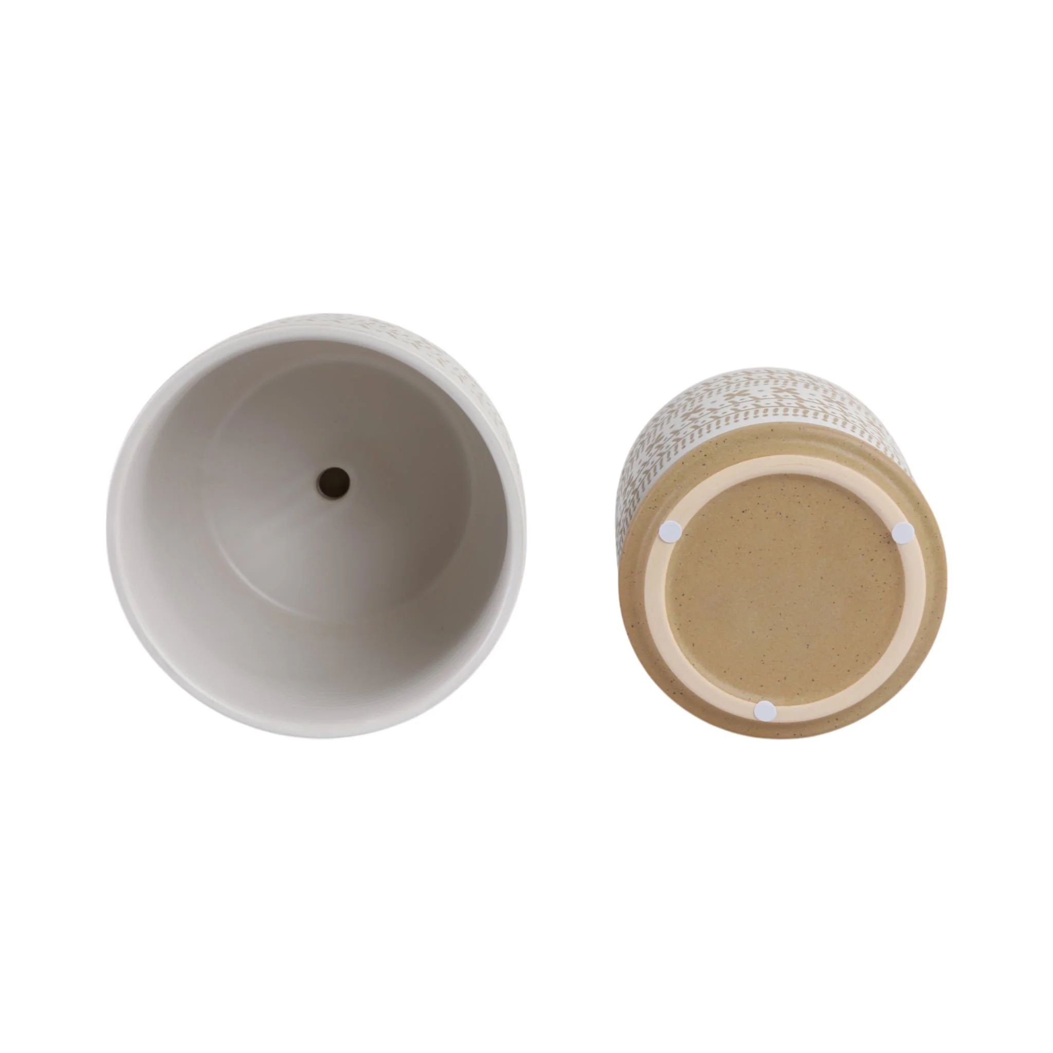 Cer?s/2 6/8" Planter W/ Saucer, Brown - Image 7