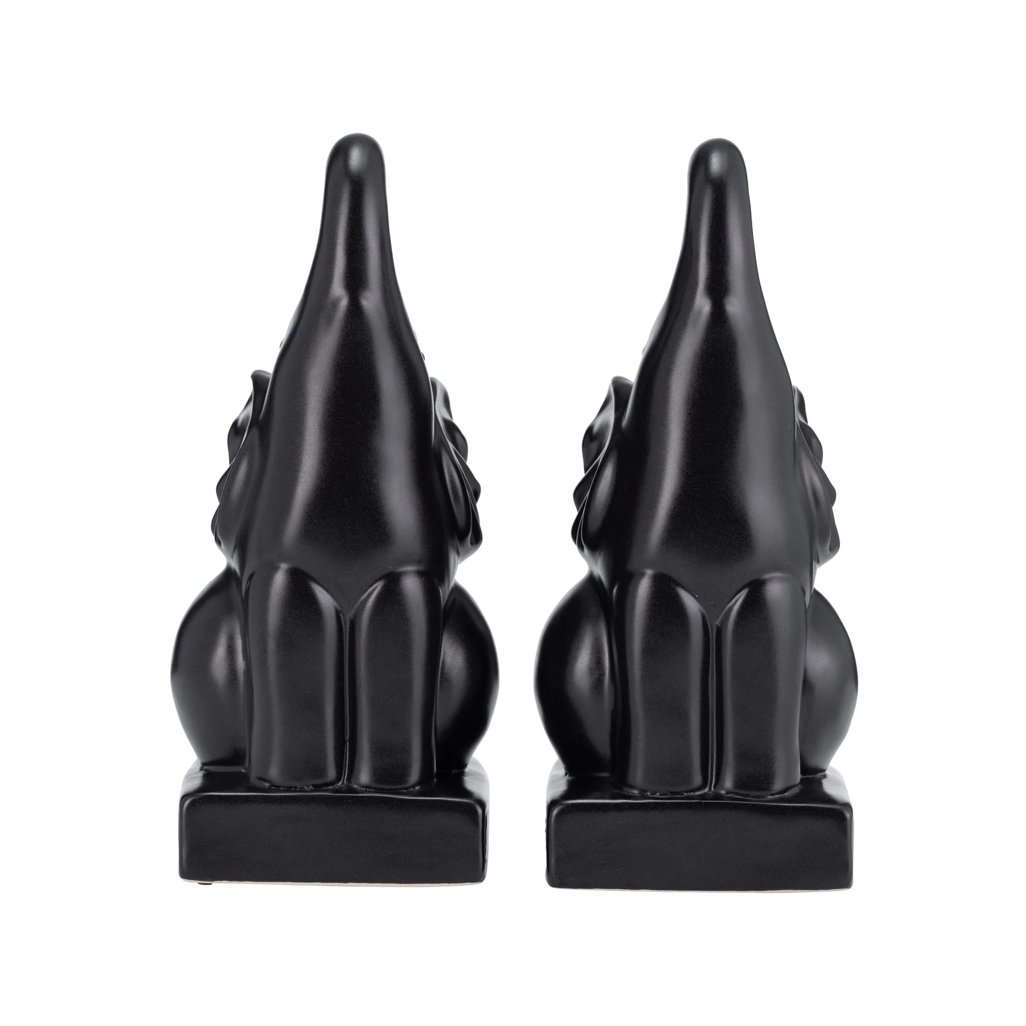 Cer, S/2 8"h Elephant Bookends, Black - Image 6