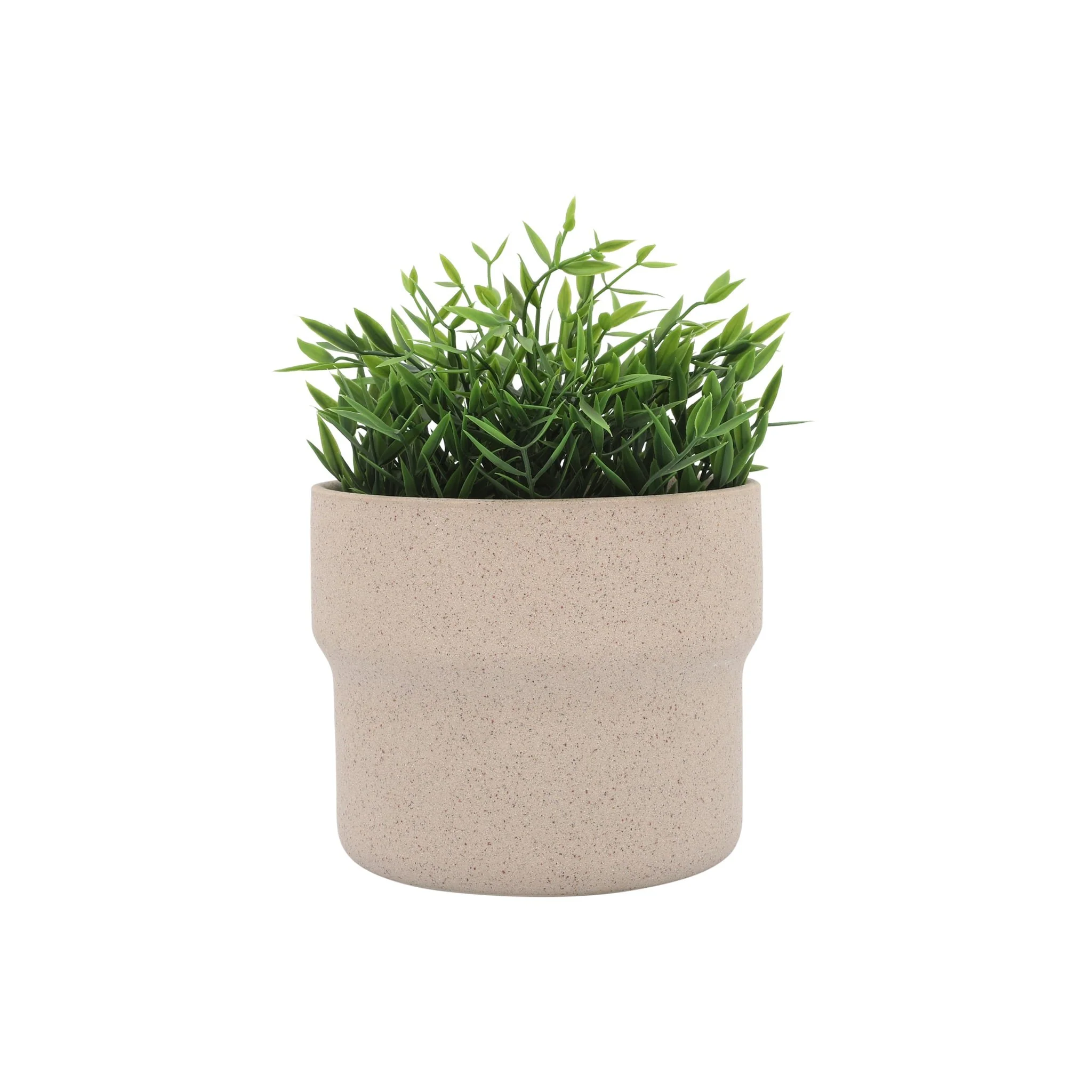Cer, S/3 7/9/10"d Mushroom Planters, Tan - Image 2