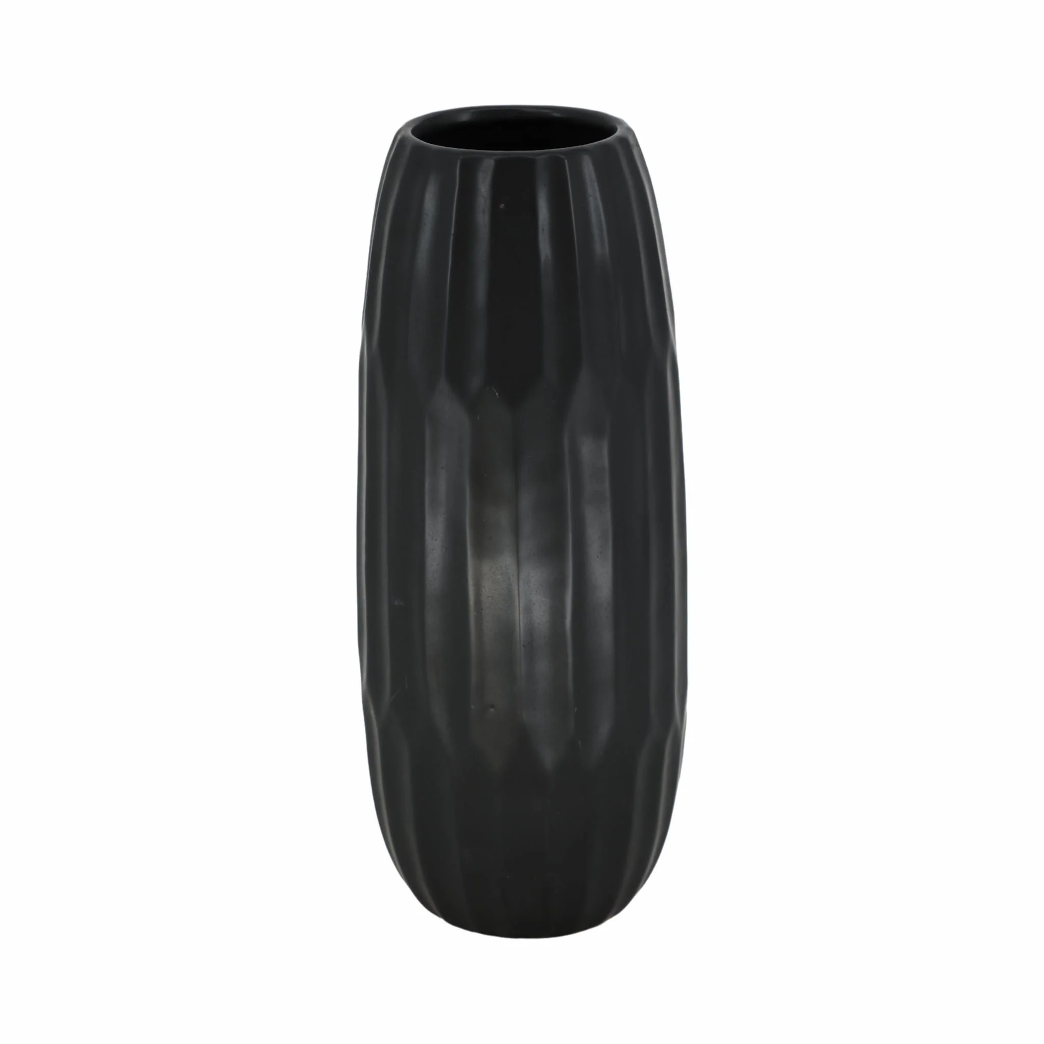 Ceramic 14" Vase , Black