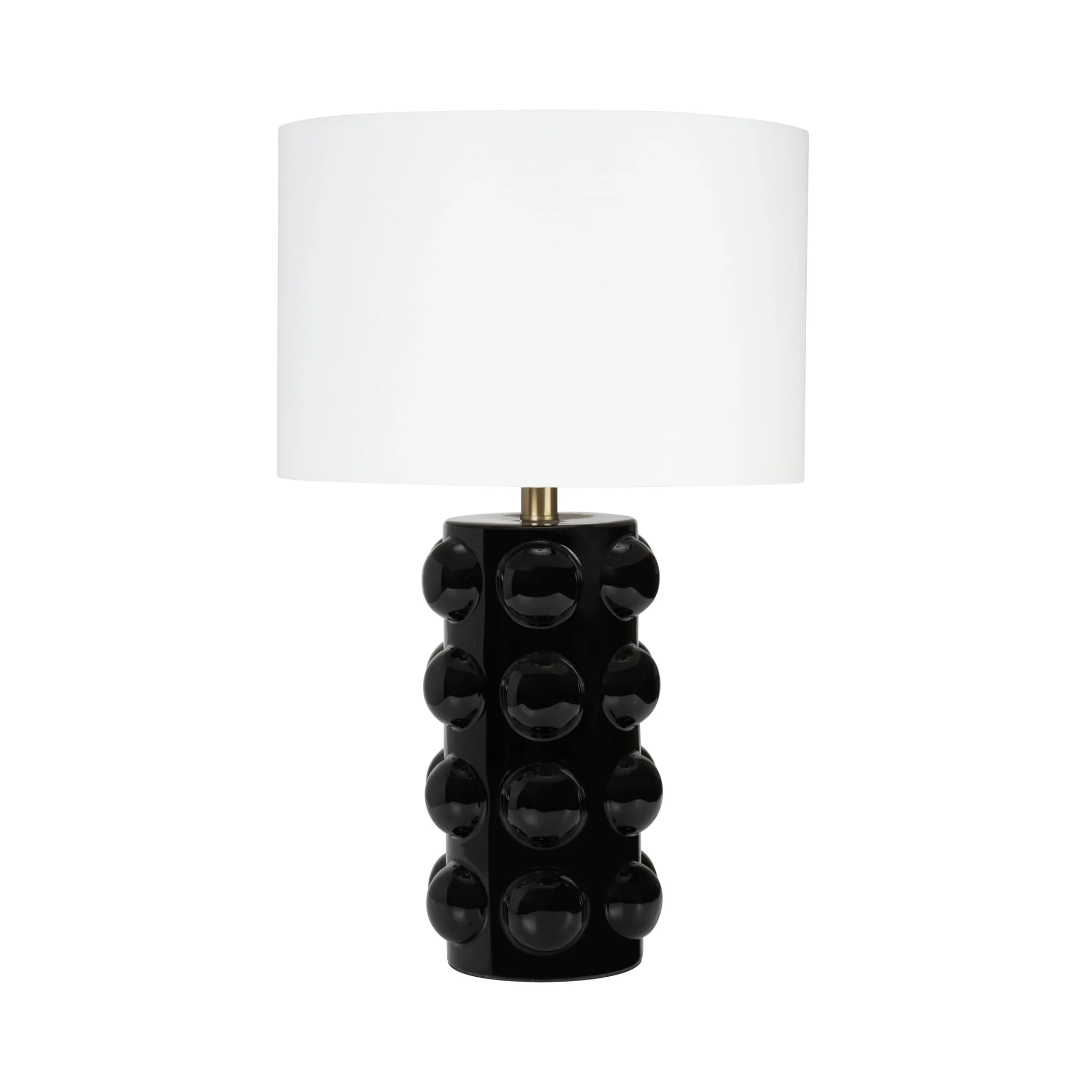 Ceramic 22" Bubble Table Lamp, Black