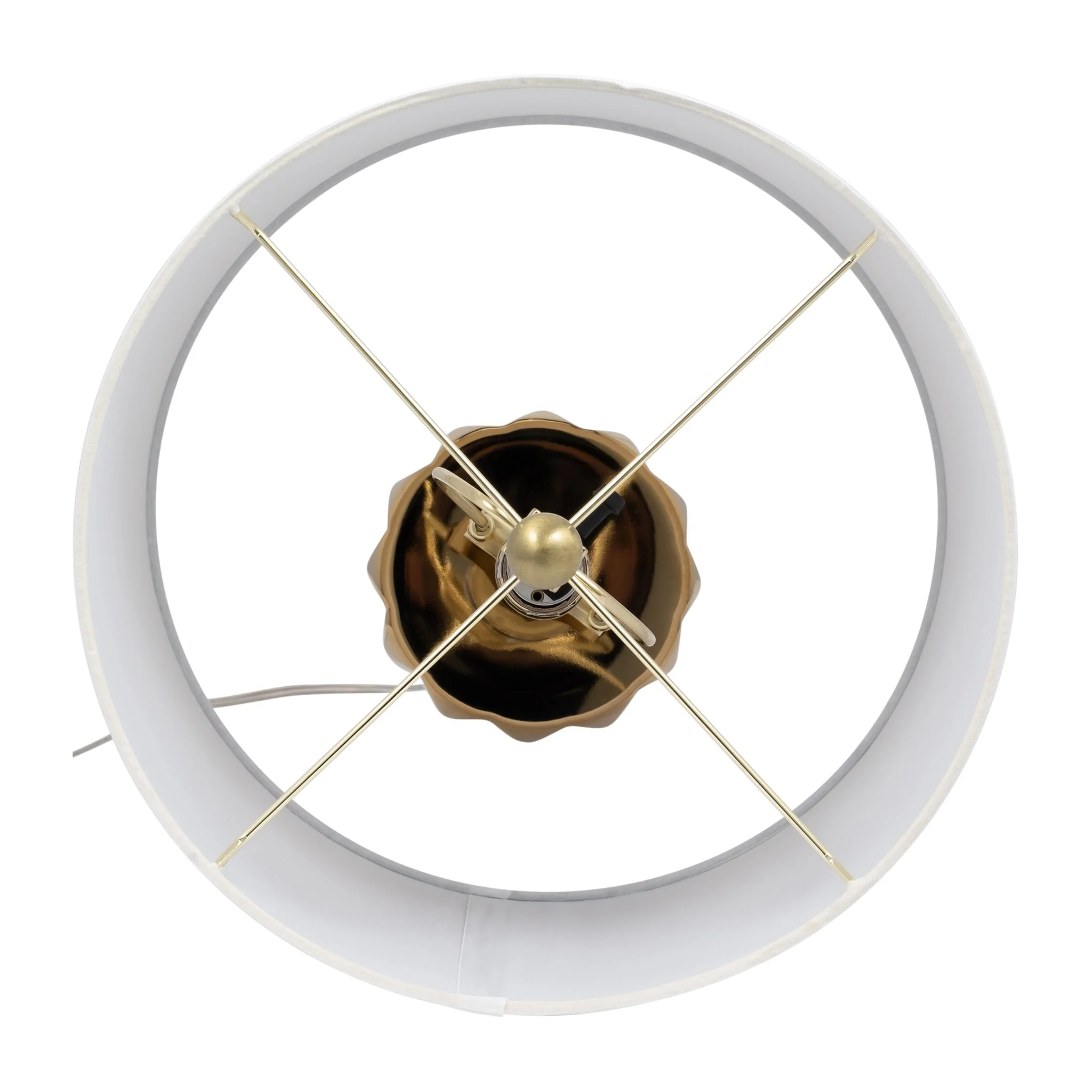 Ceramic 25" Table Lamp, Gold - Image 5
