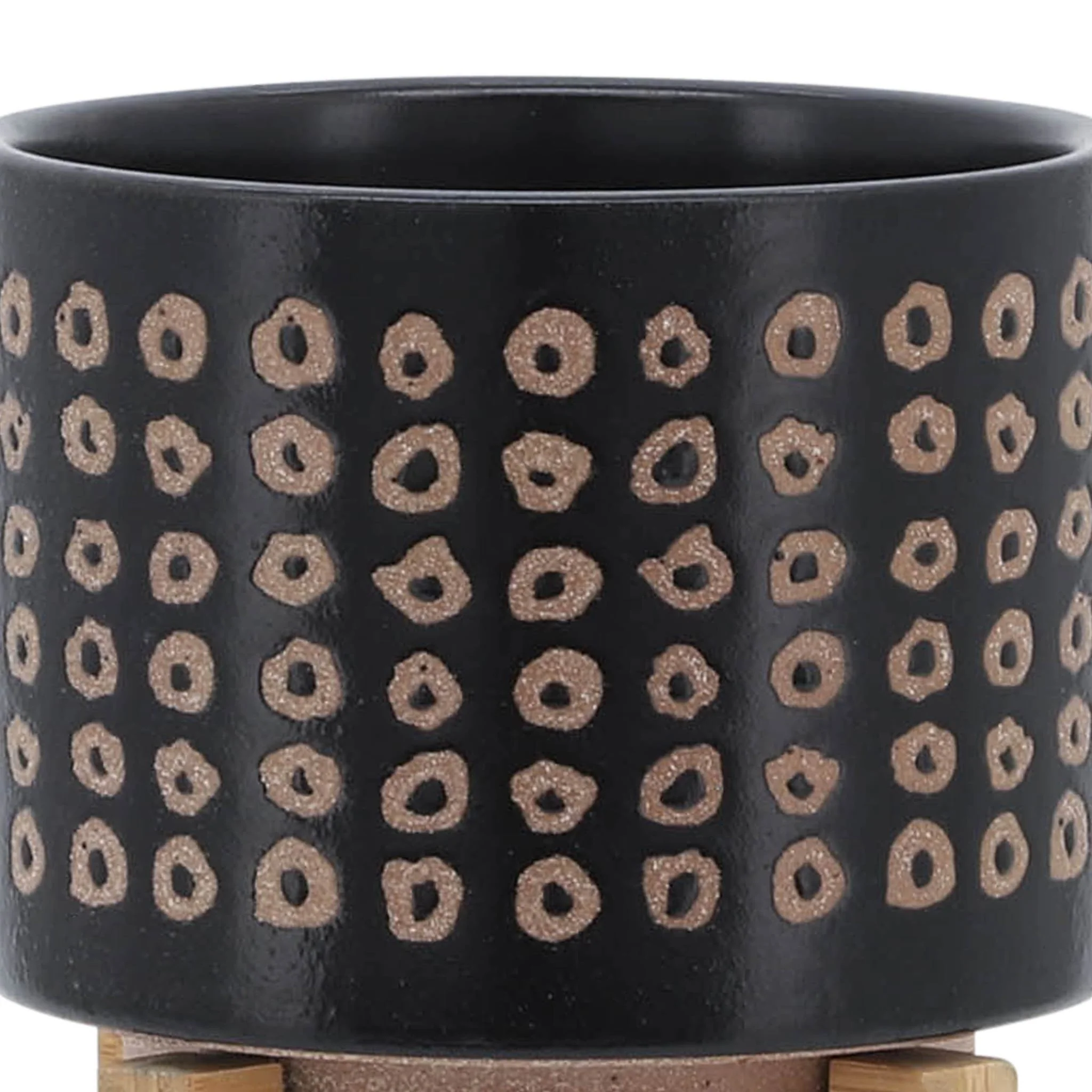 Ceramic 5" Planter On Stand, Brown - Image 6
