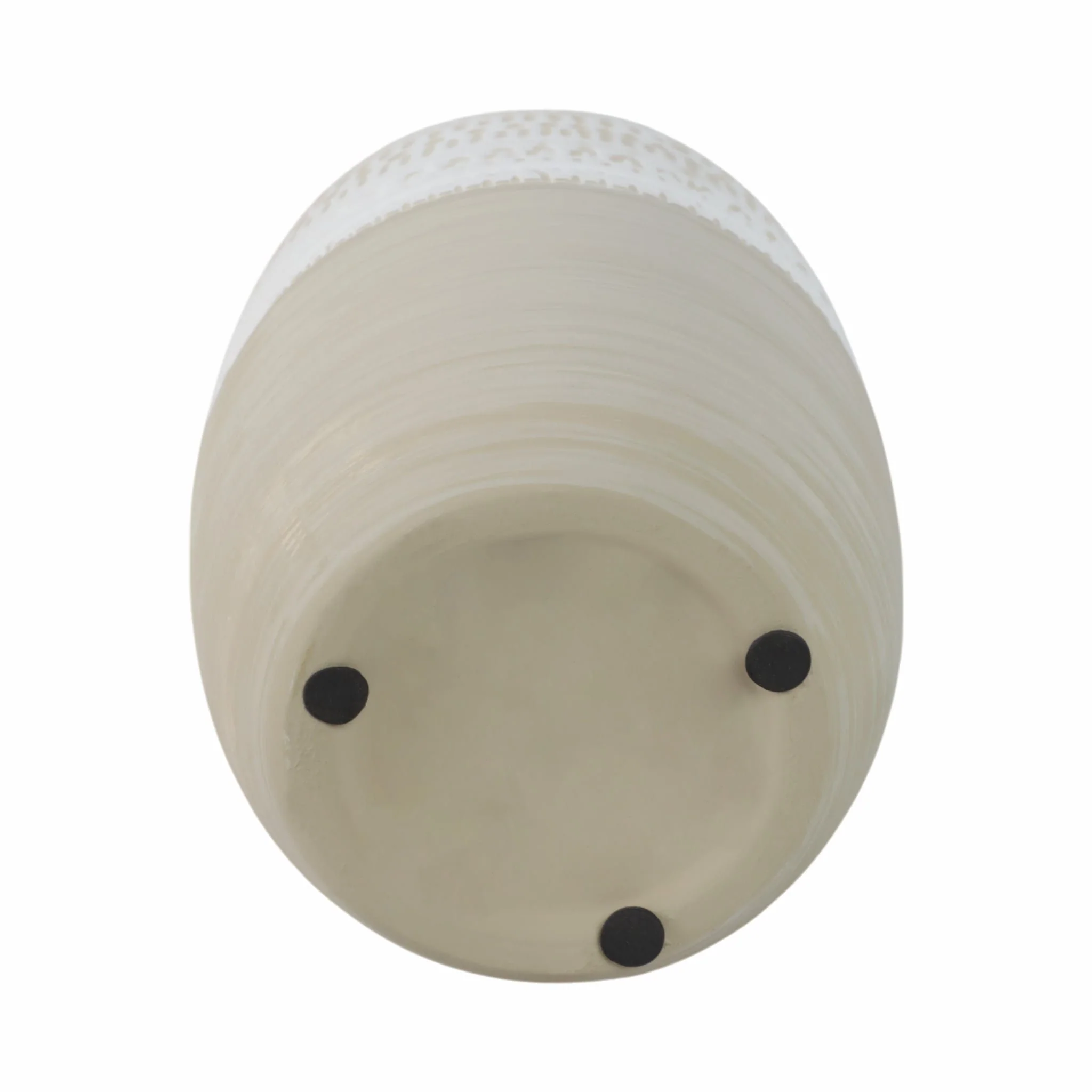 Ceramic 8" Tribal Vase, Beige - Image 7