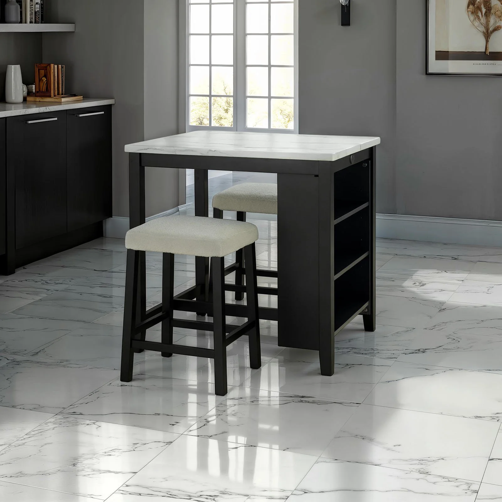 Chalcedony 3 Pc. Counter Ht. Table Set w/ USB
