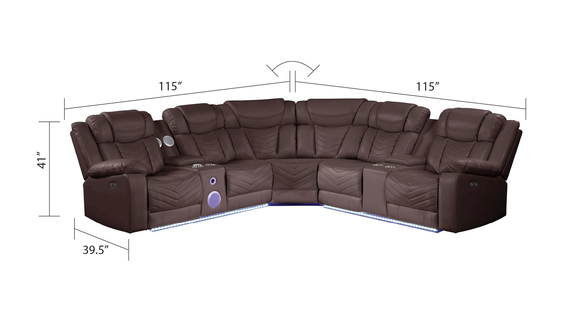 Challenger Sectional Brown - Image 9