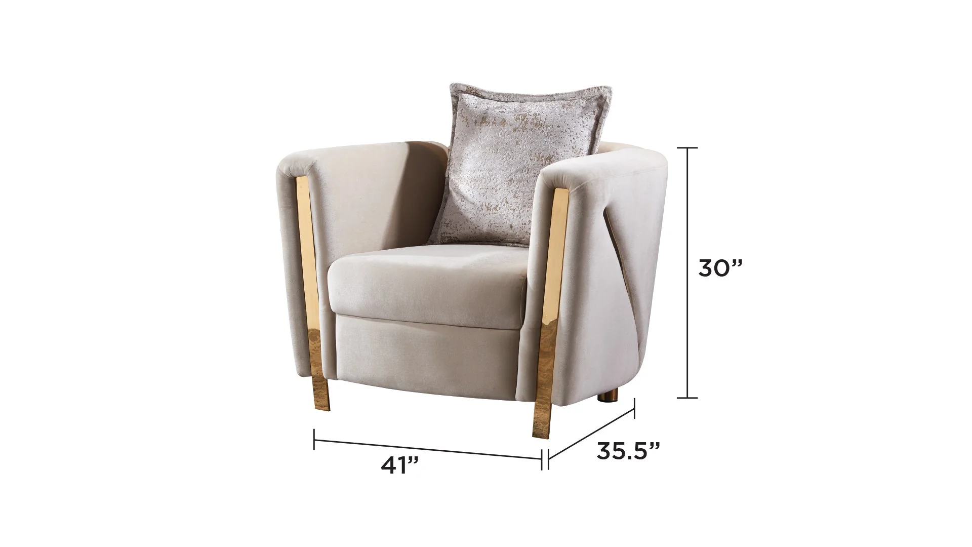 Chanelle Chair Beige - Image 4