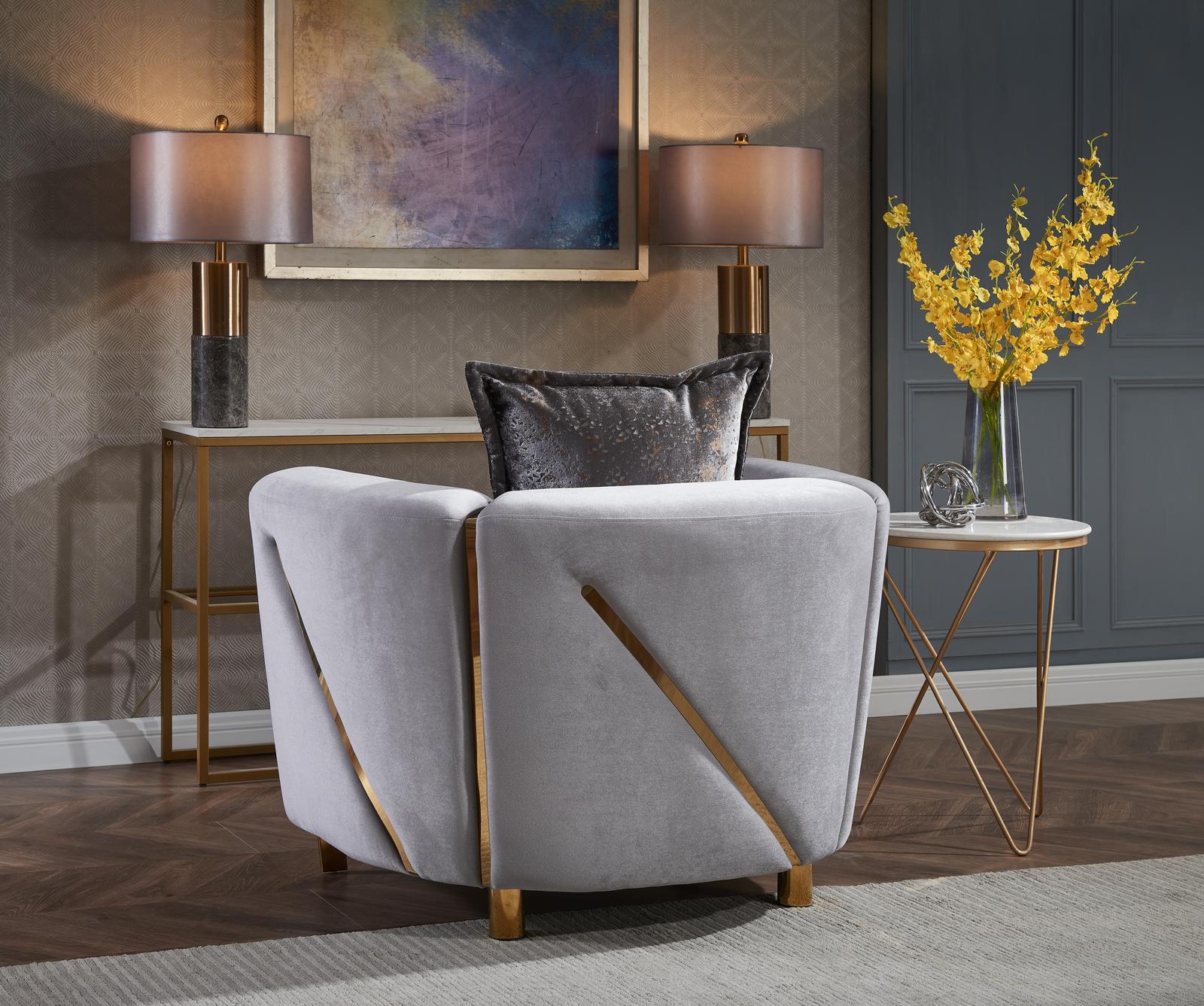 Chanelle Chair Gray - Image 3