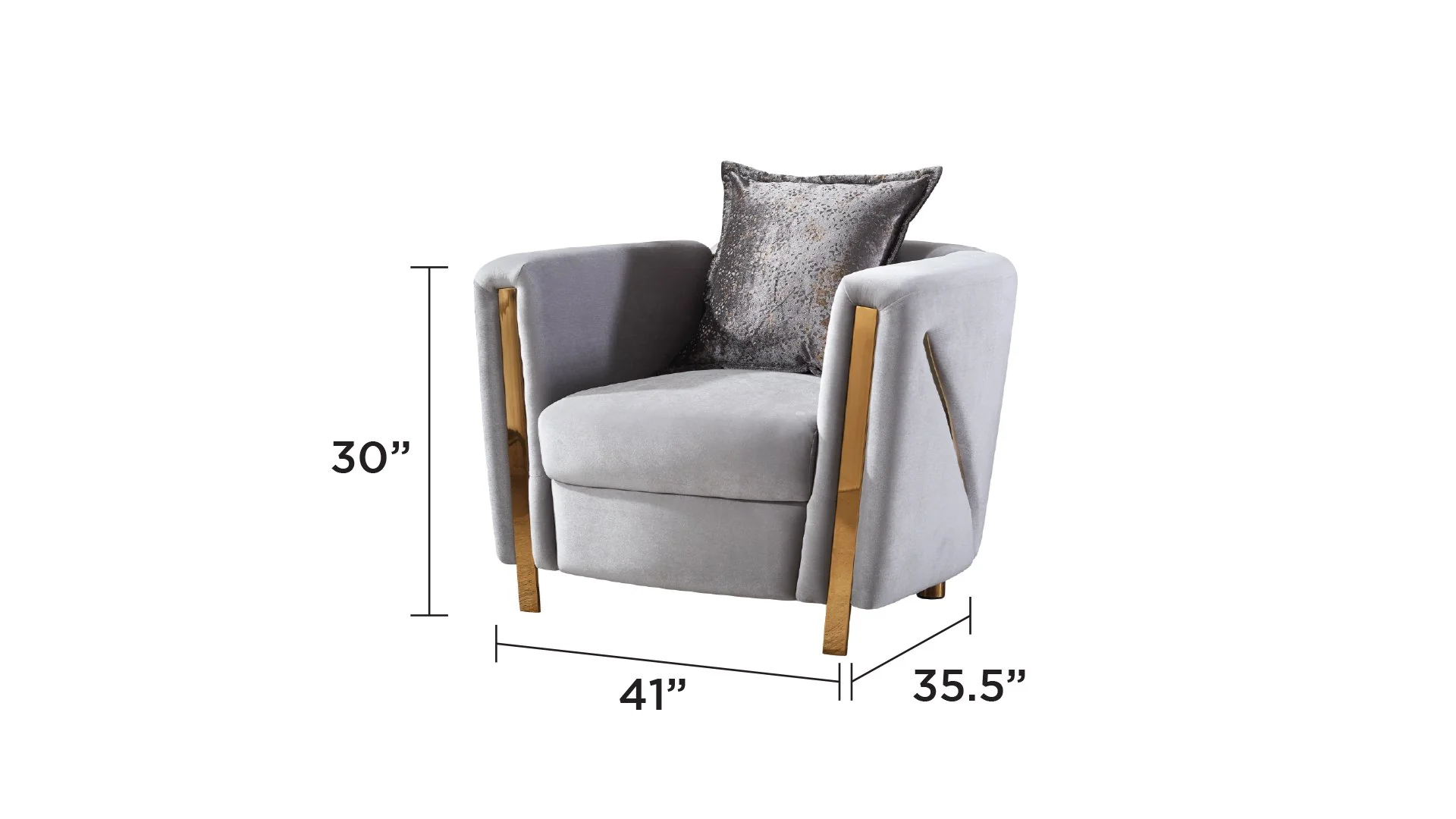 Chanelle Chair Gray - Image 4