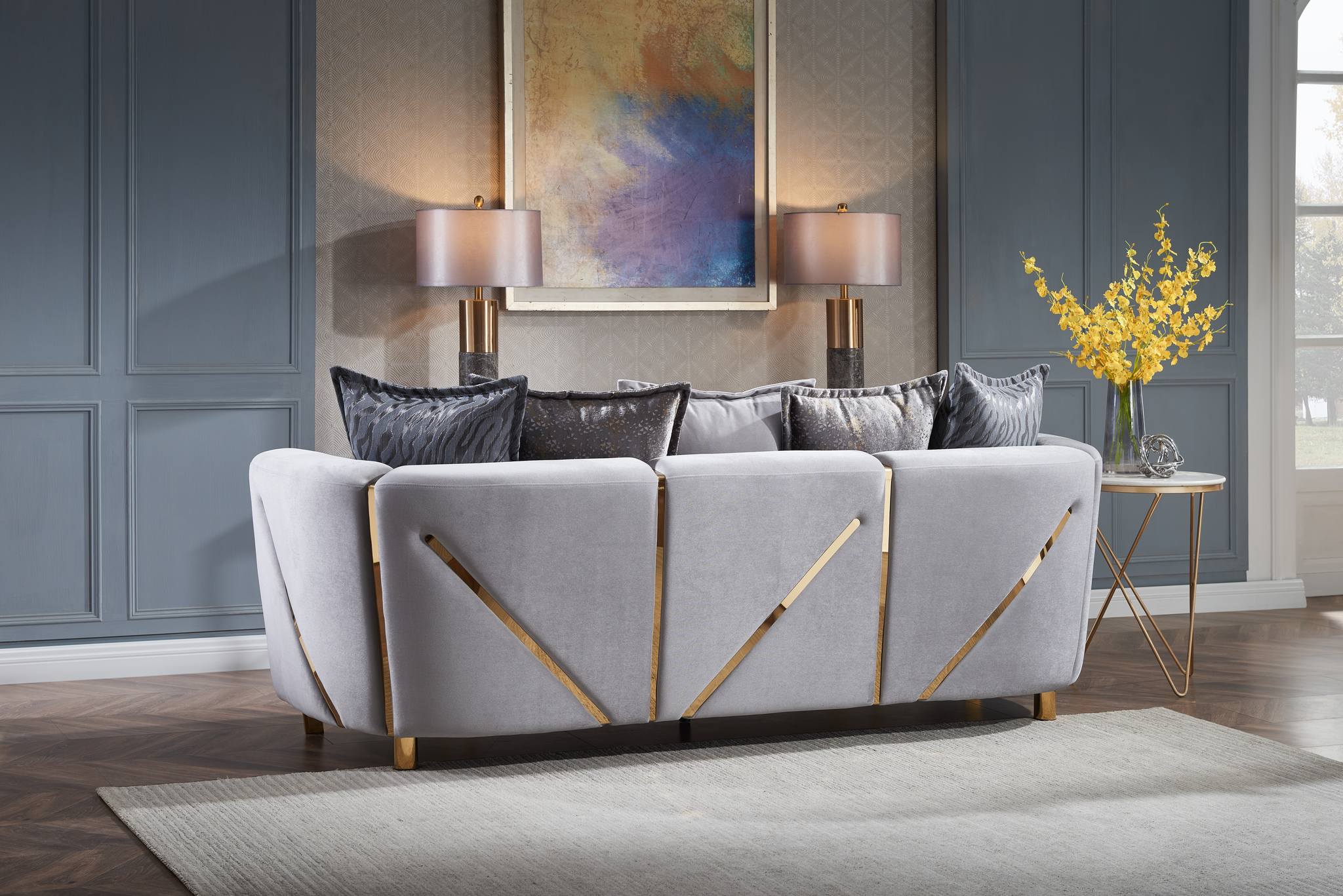 Chanelle Sofa Gray - Image 4