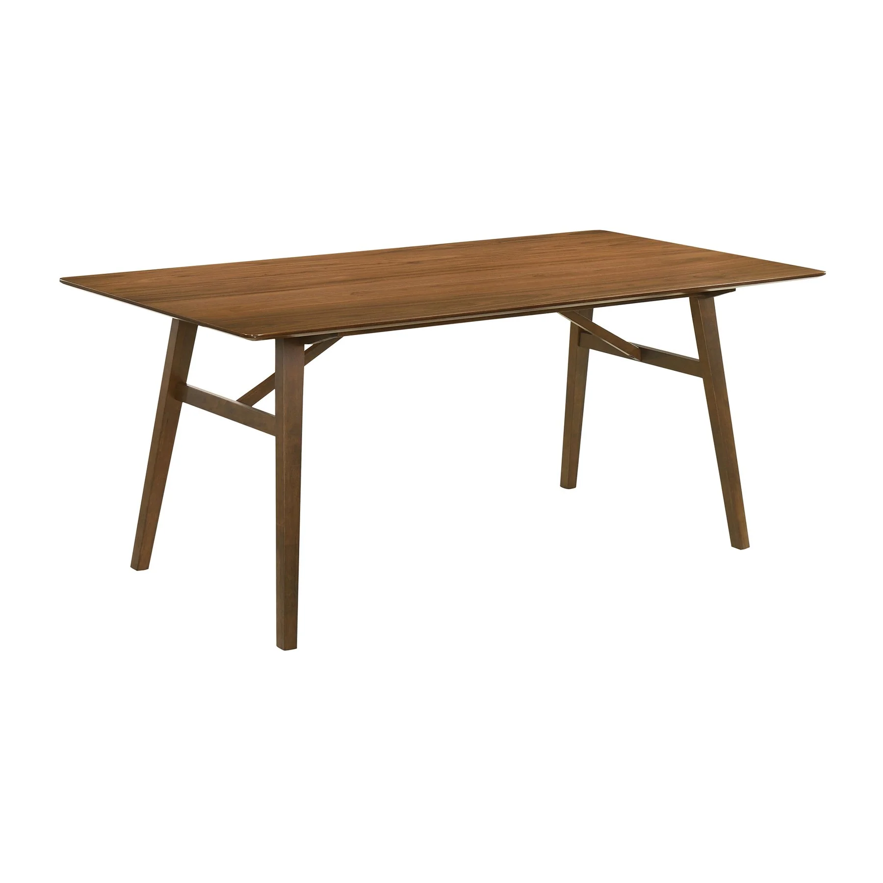 Channell 7 Piece Walnut Wood Dining Table Set with Charcoal Fabric - Image 4