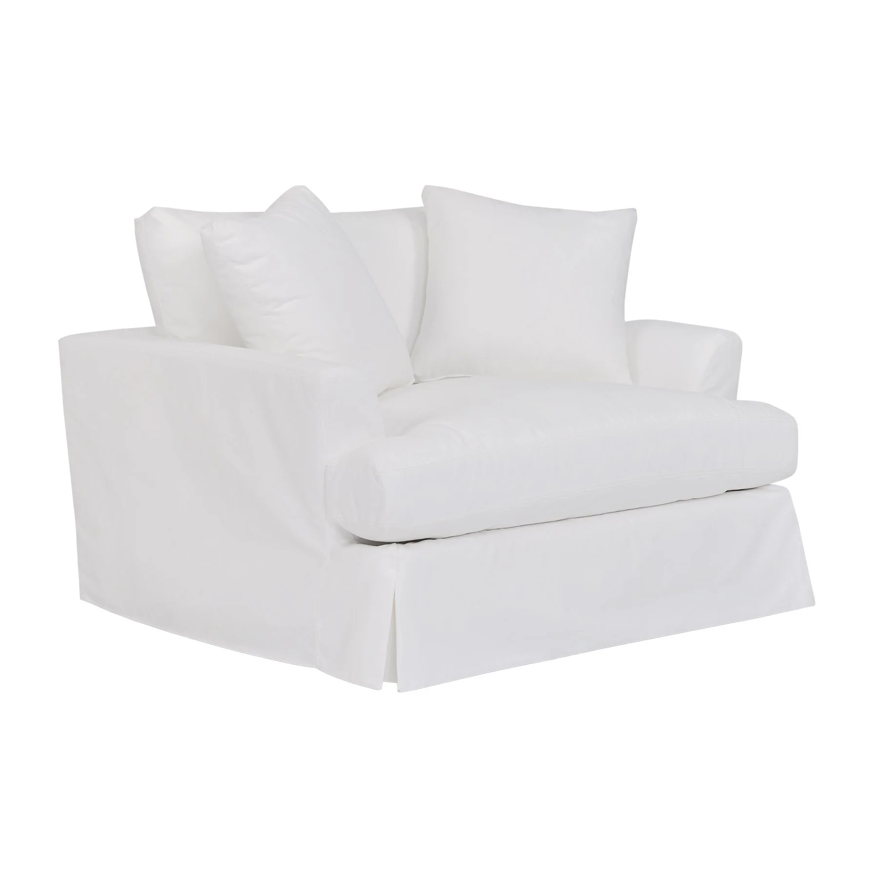 Ciara 53" Upholstered Chair and a Half in Pearl