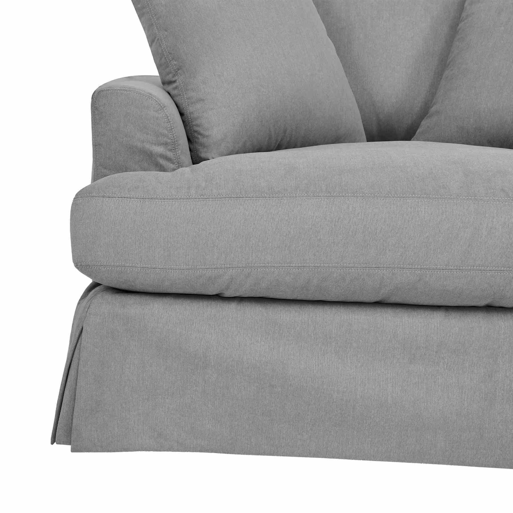 Ciara 53" Upholstered Chair and a Half in Slate Gray - Image 7