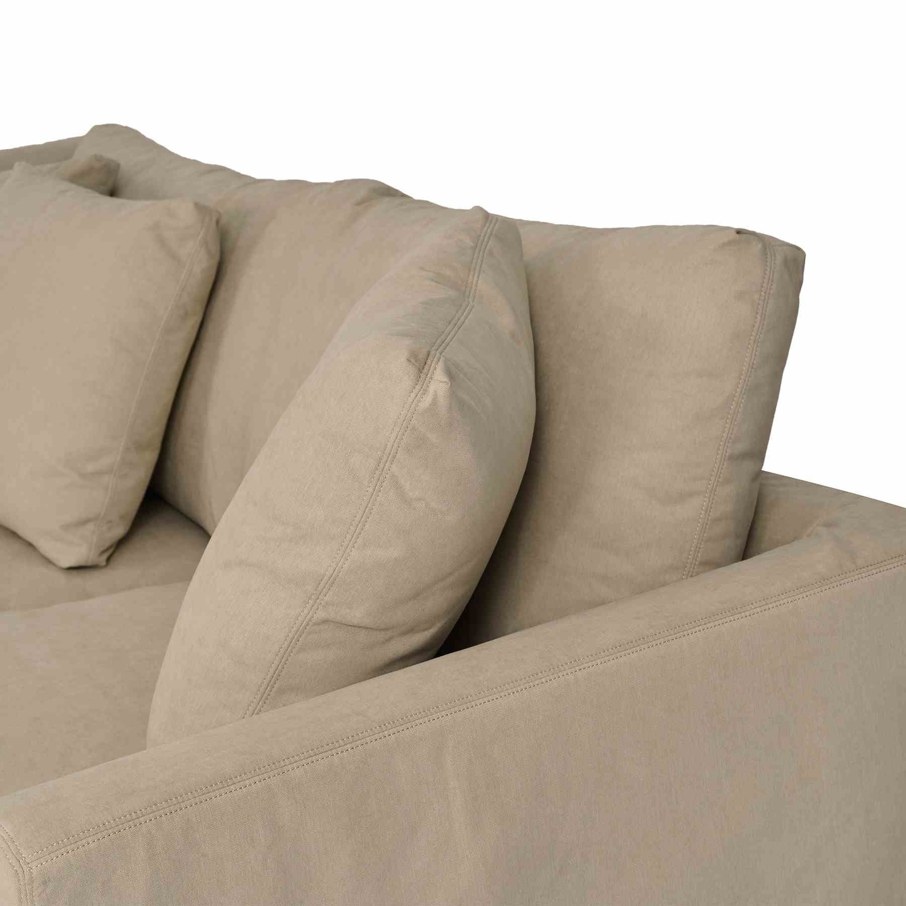 Ciara Upholstered 3 Piece Sectional Sofa in Sahara Brown - Image 5