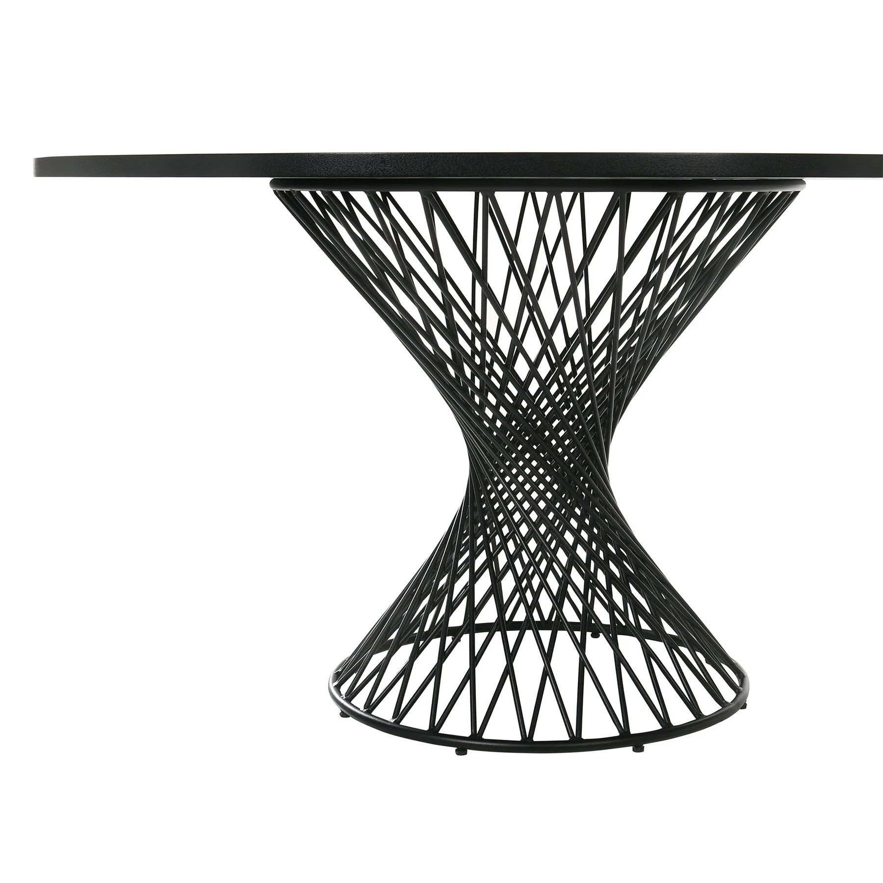 Cirque and Jackie 5 Piece Black Round Dining Set - Image 6