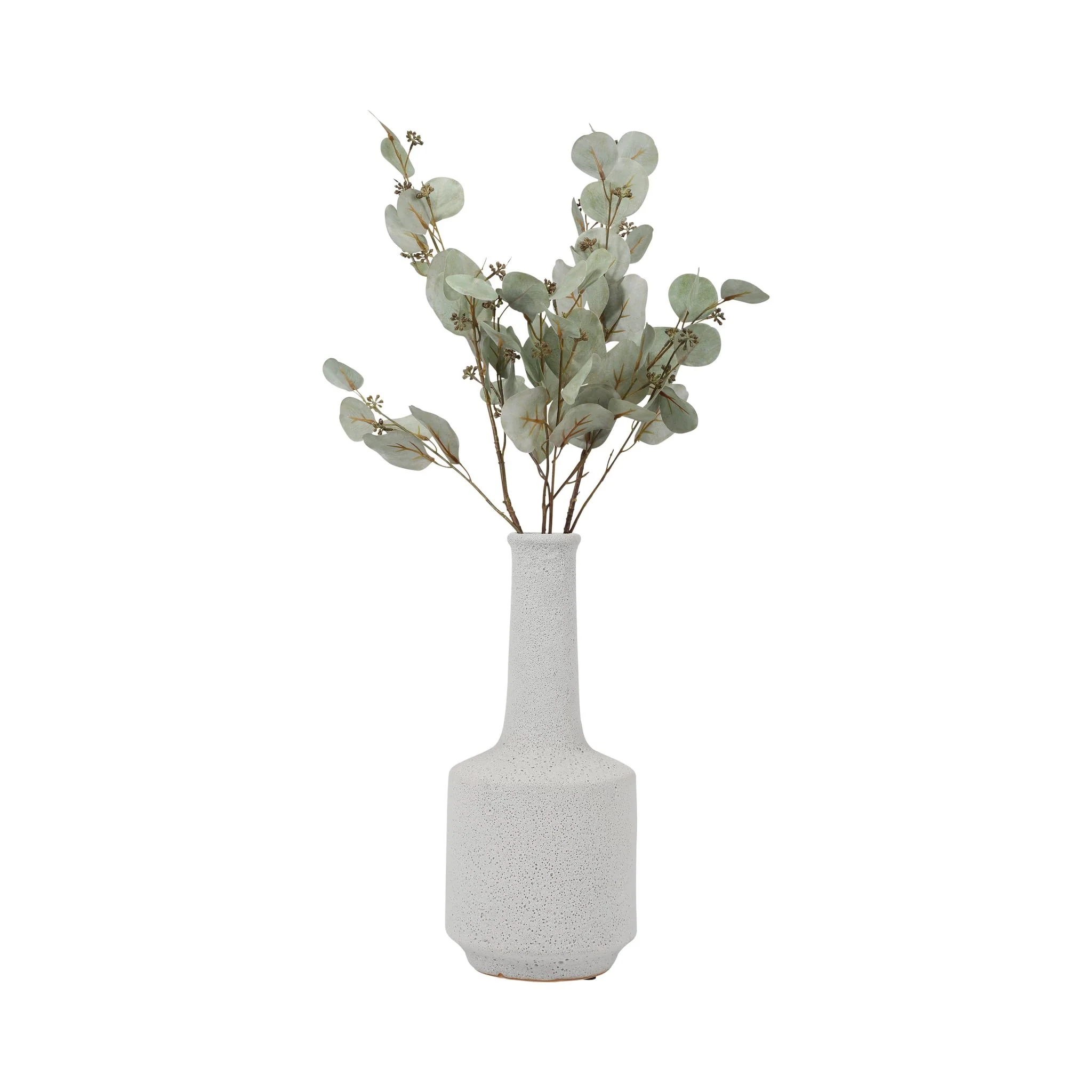 Clay, 16" Volcanic Texture Vase, White - Image 2