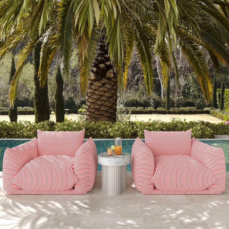Clover Faux Terrazzo Indoor / Outdoor Round Side Table - Image 2