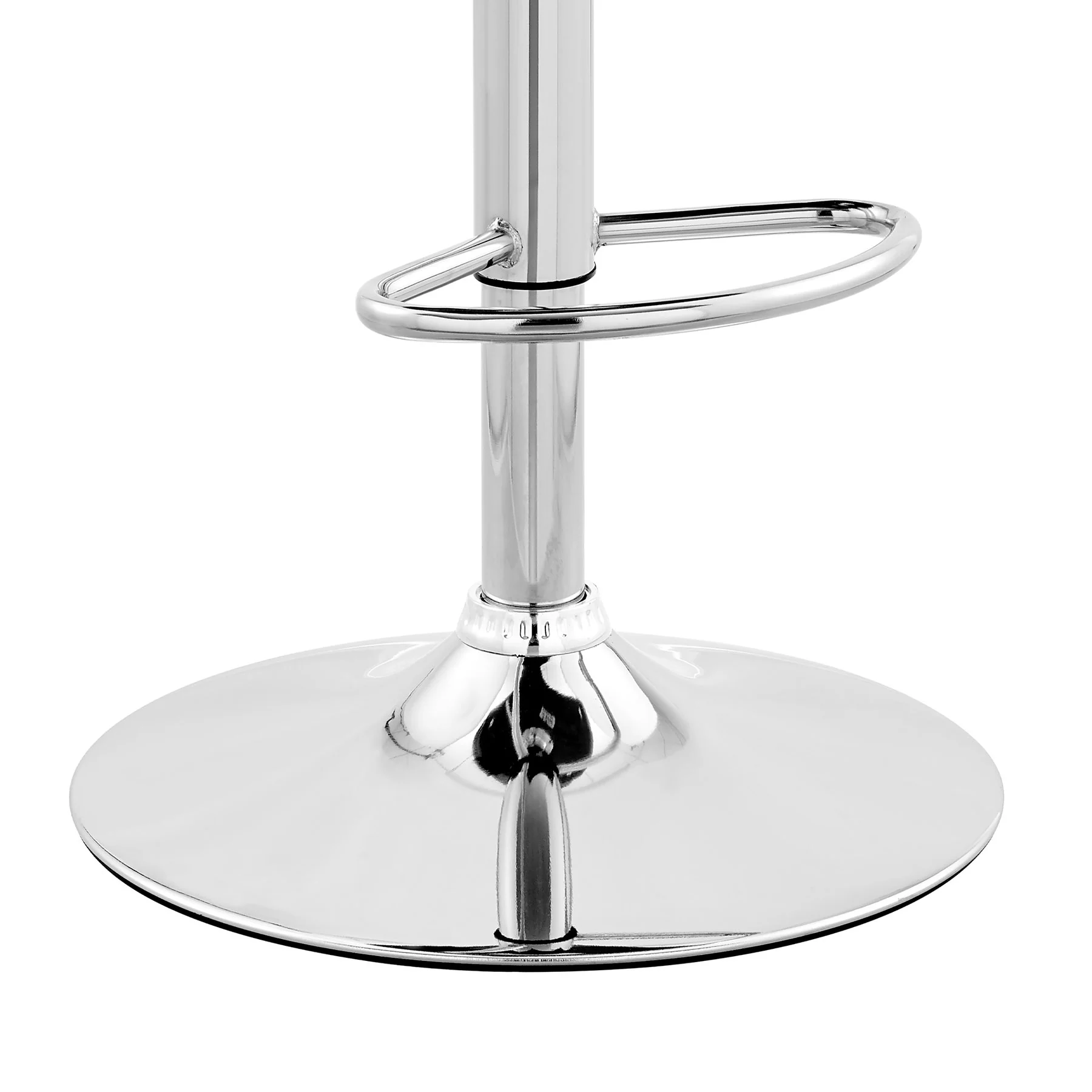 Colby Adjustable Cream Faux Leather and Chrome Finish Bar Stool - Image 8