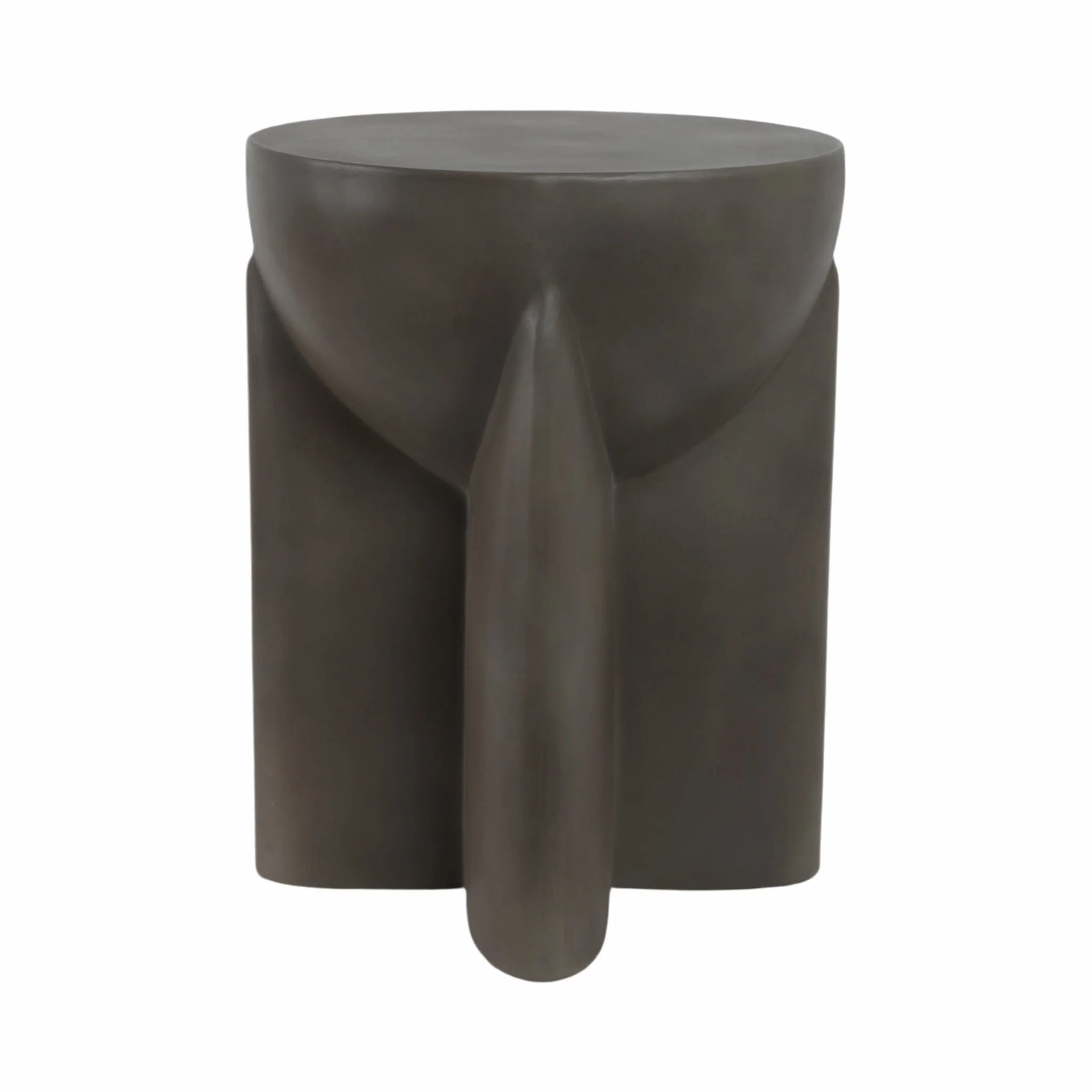 Concrete, 19" Contemporary Accent Table, Dark Grey - Image 4