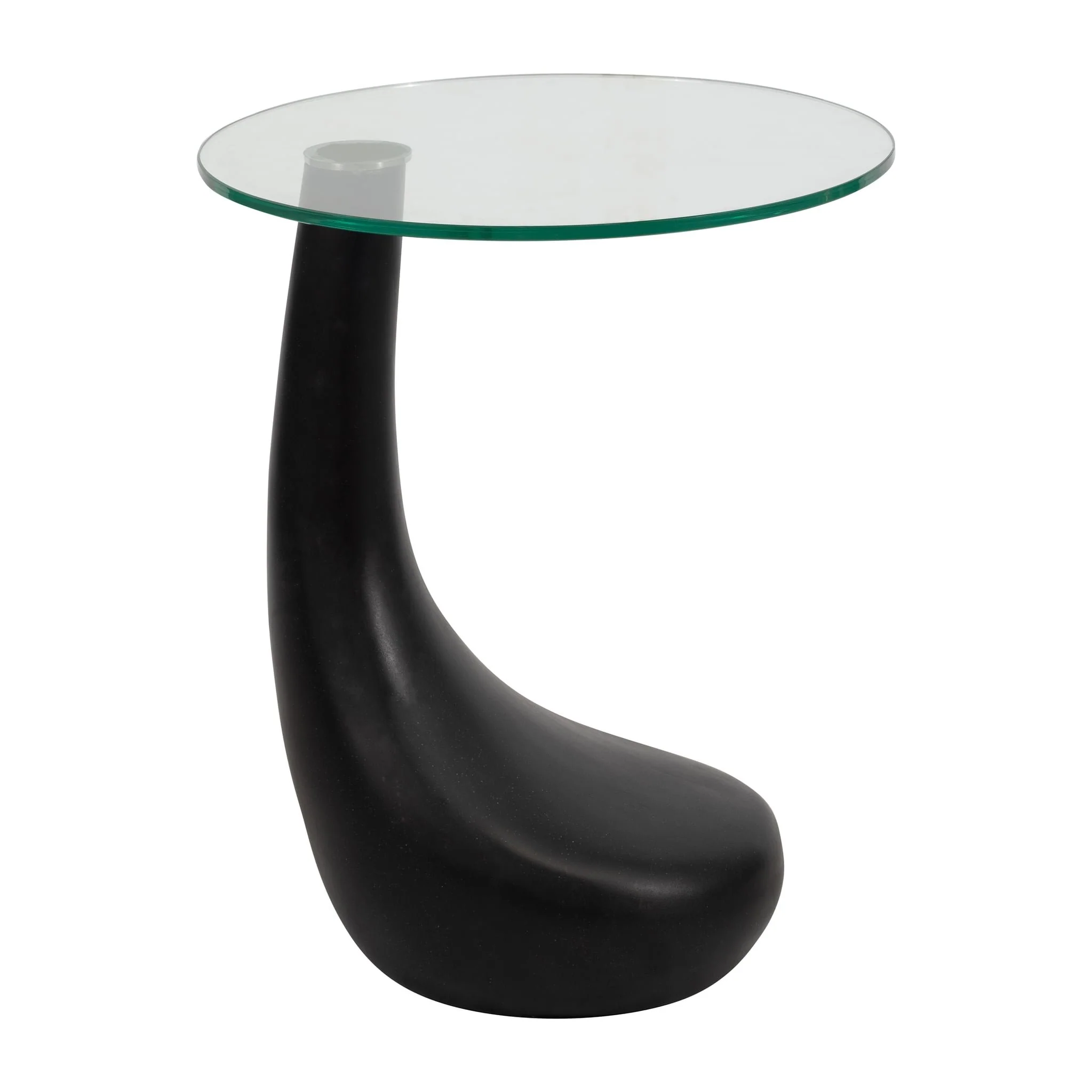 Concrete, 22" Golf Club Base W/glass Top Accent Ta