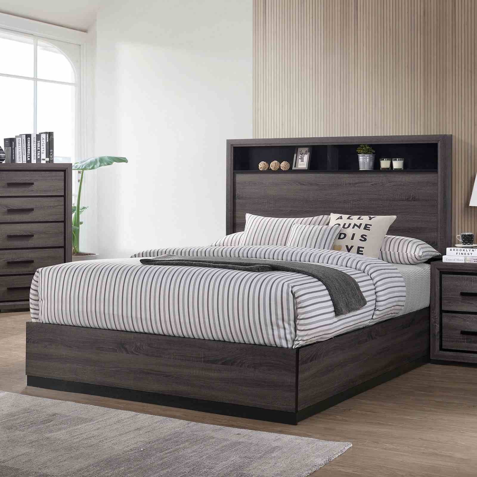 Conwy Queen Bed, Gray
