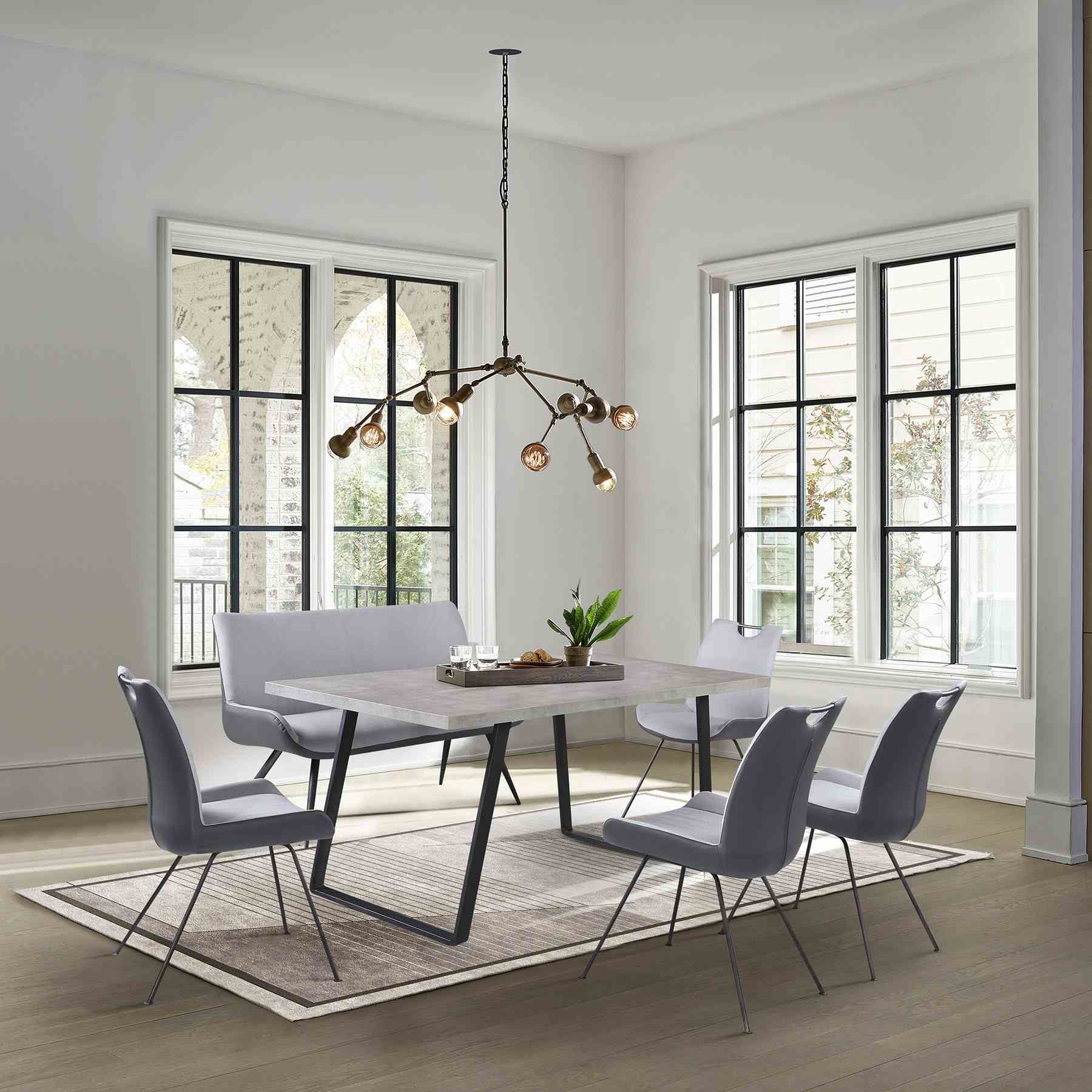 Coronado 6 Piece Pewter Rectangular Dining Set - Image 8