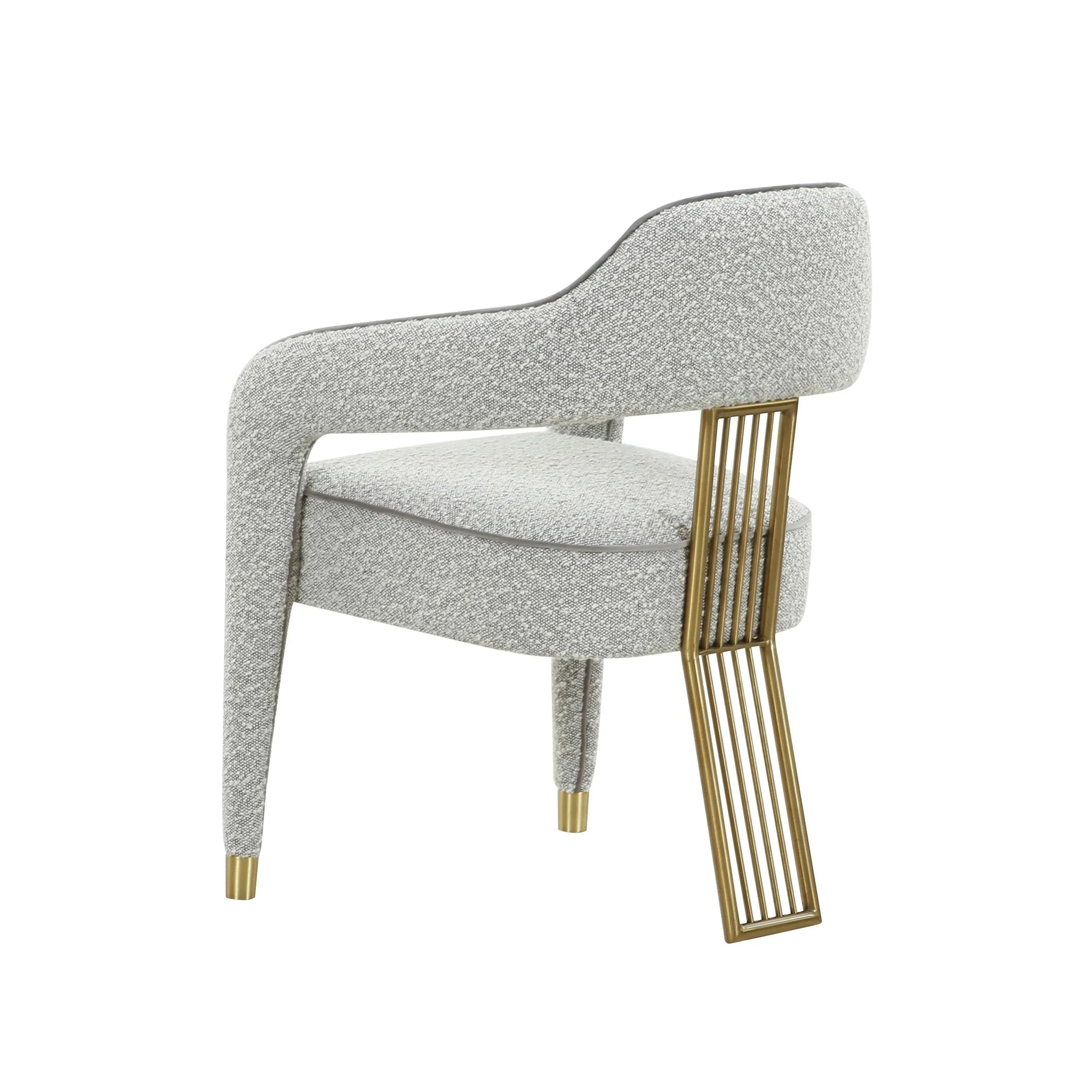 Corralis Speckled Grey Performance Boucle Dining Chair - Image 4