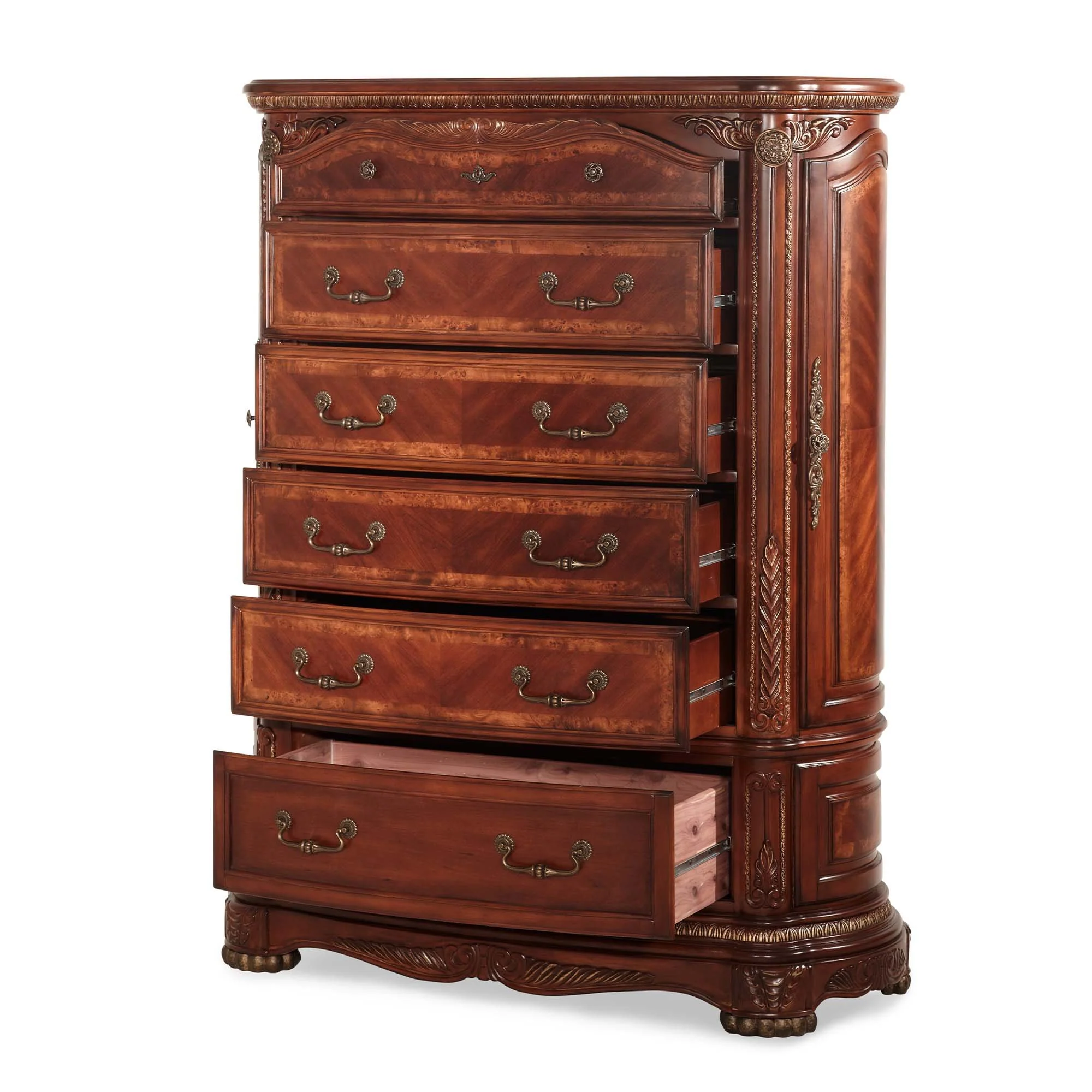 Cortina 6-Drawer Chest - Honey Walnut