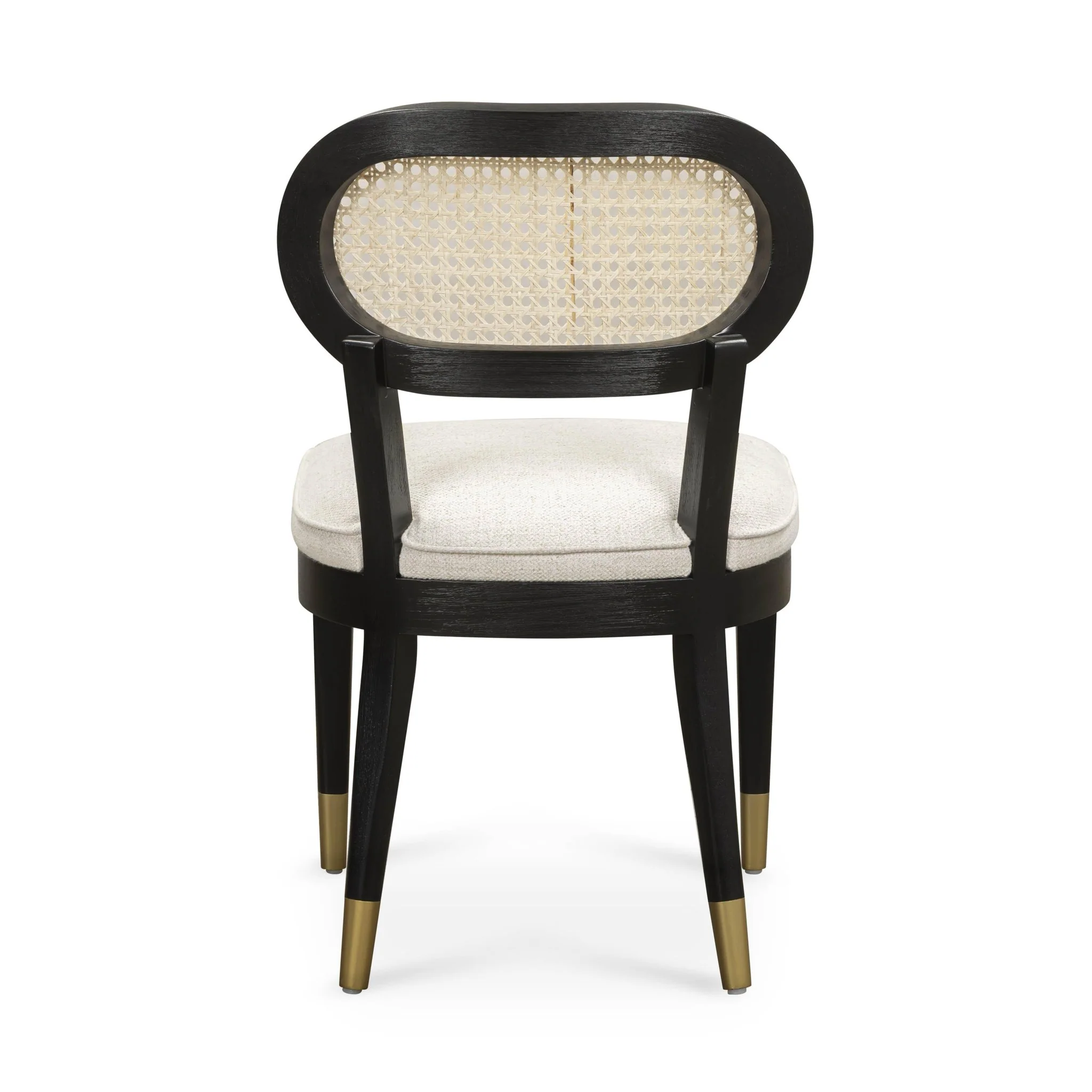 Cosette Black Dining Chair in Cream Performance Linen - Image 5