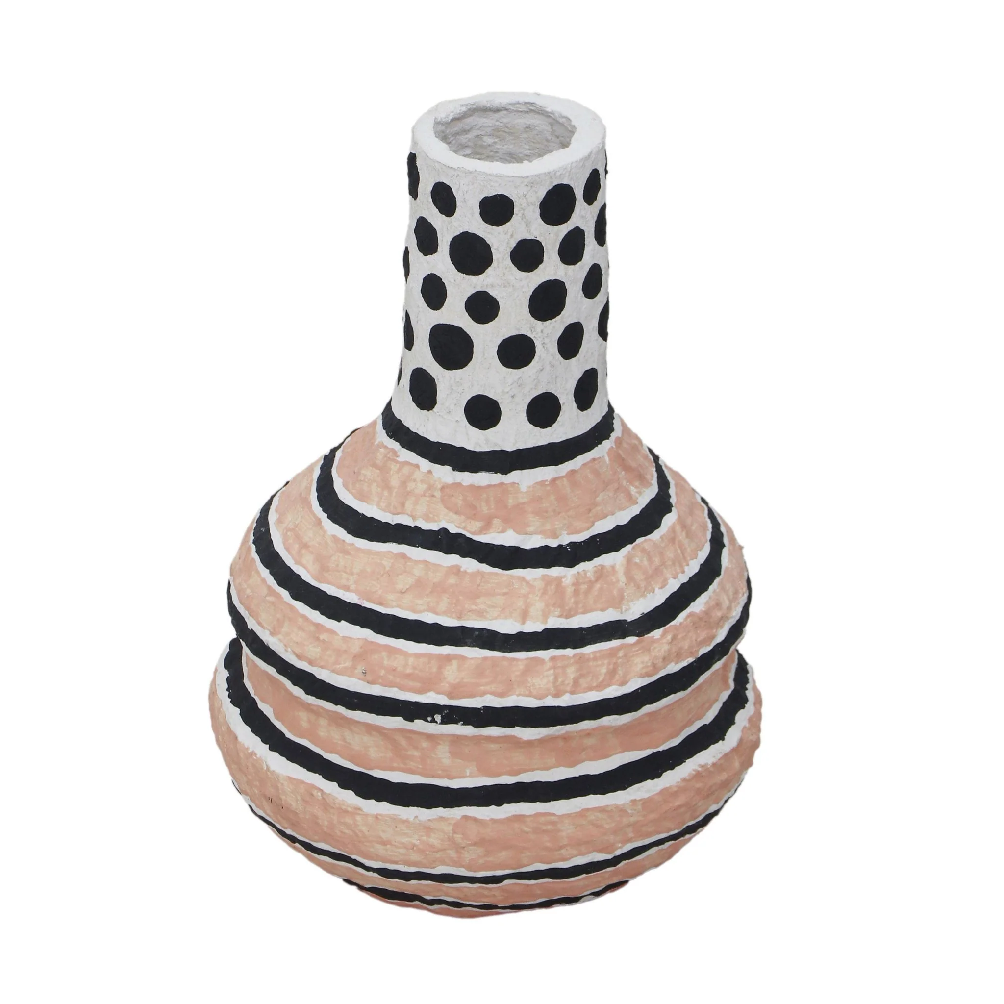 Cotton Mache Vase in Modernist Print - Image 3