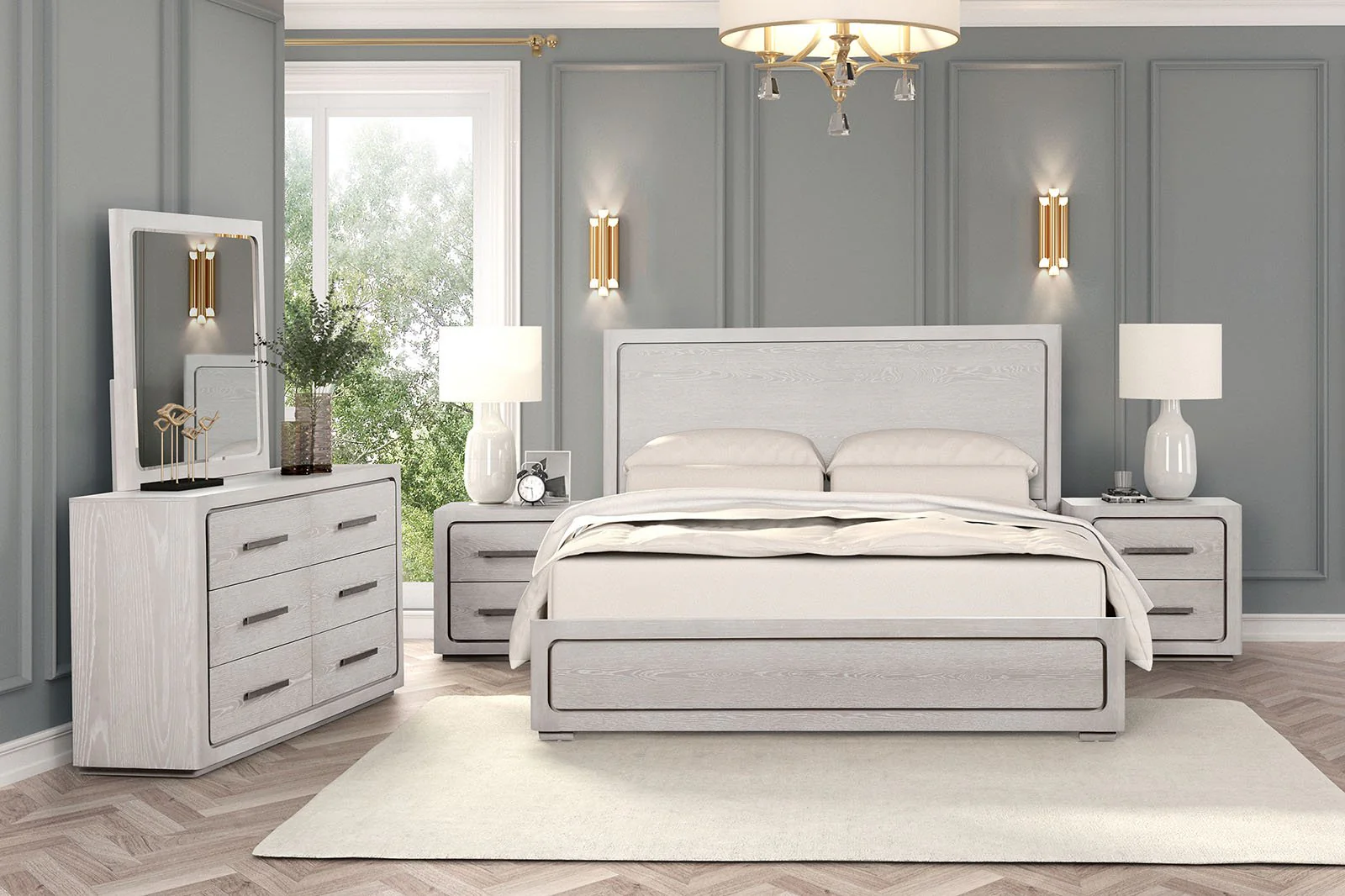 Crowthorne 5 Pc. Queen Bedroom Set w/ 2NS - Image 2