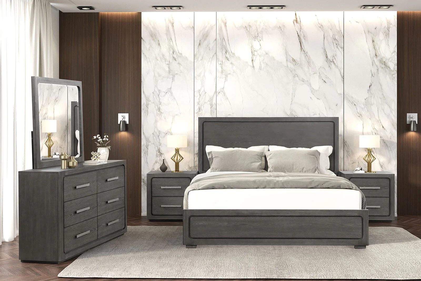 Crowthorne Queen Bed, Warm Gray - Image 2