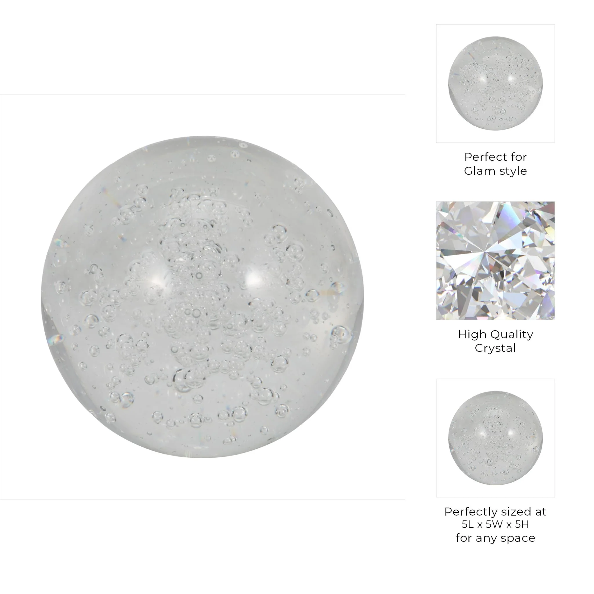 Crystal Ball 5", Clear - Image 10
