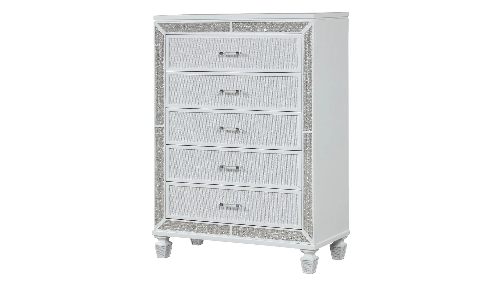 Crystal King 5 Pc Bedroom Set White - Image 18