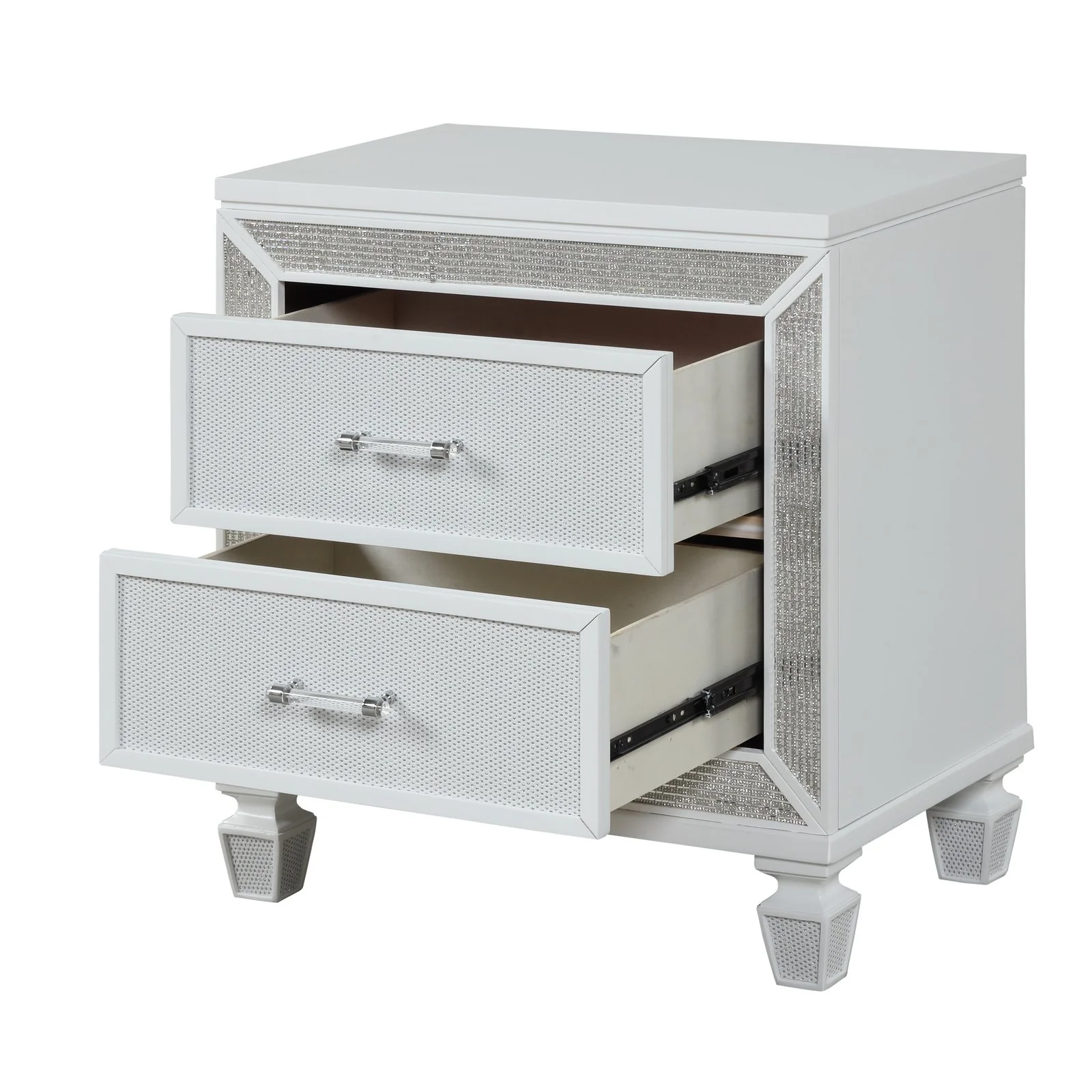 Crystal Queen 4 Pc Bedroom Set White - Image 15